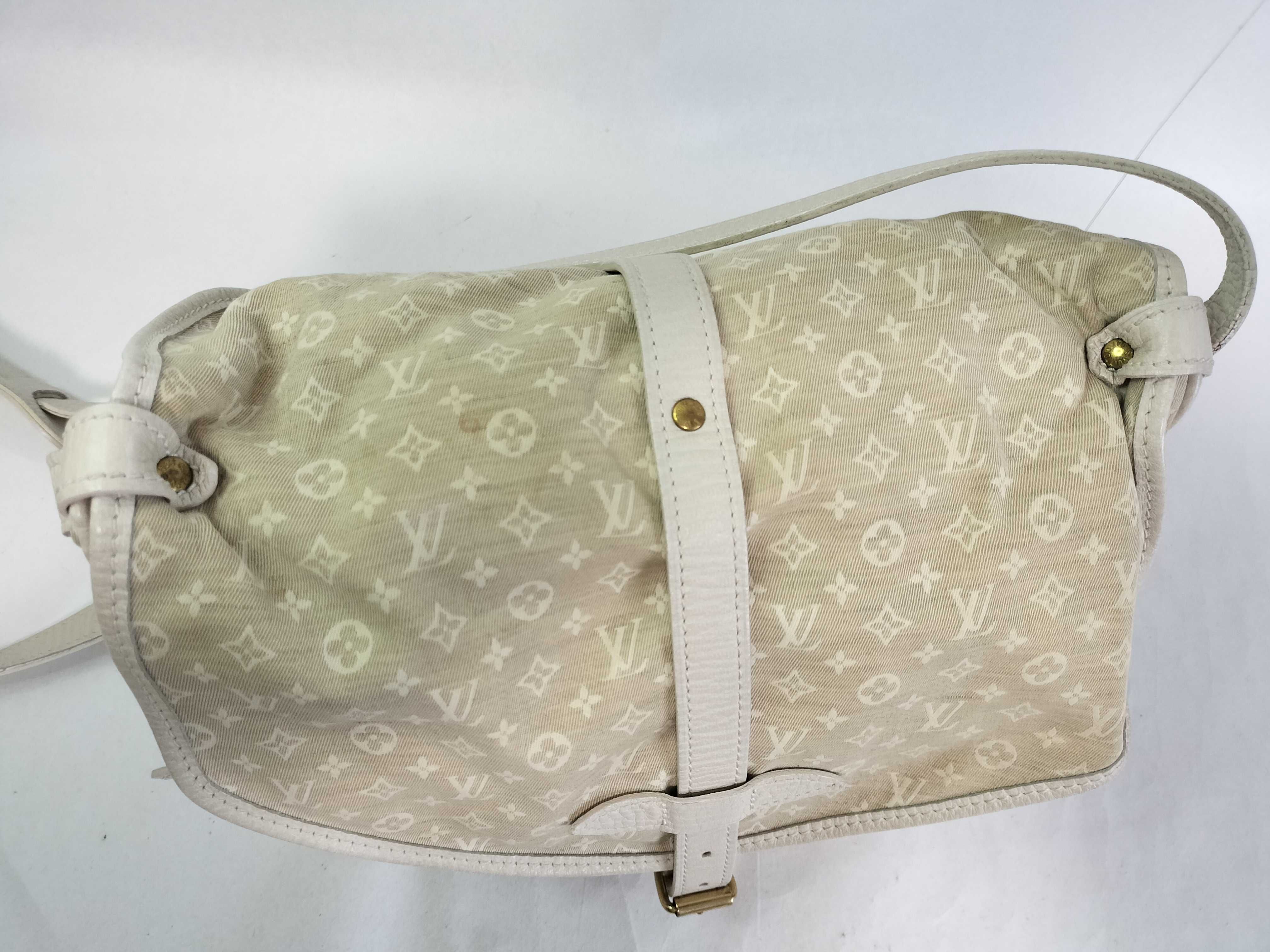 Monogram Mini Lin Saumur M95314 MB0087 White MB0087 Shoulder Bag — view 11