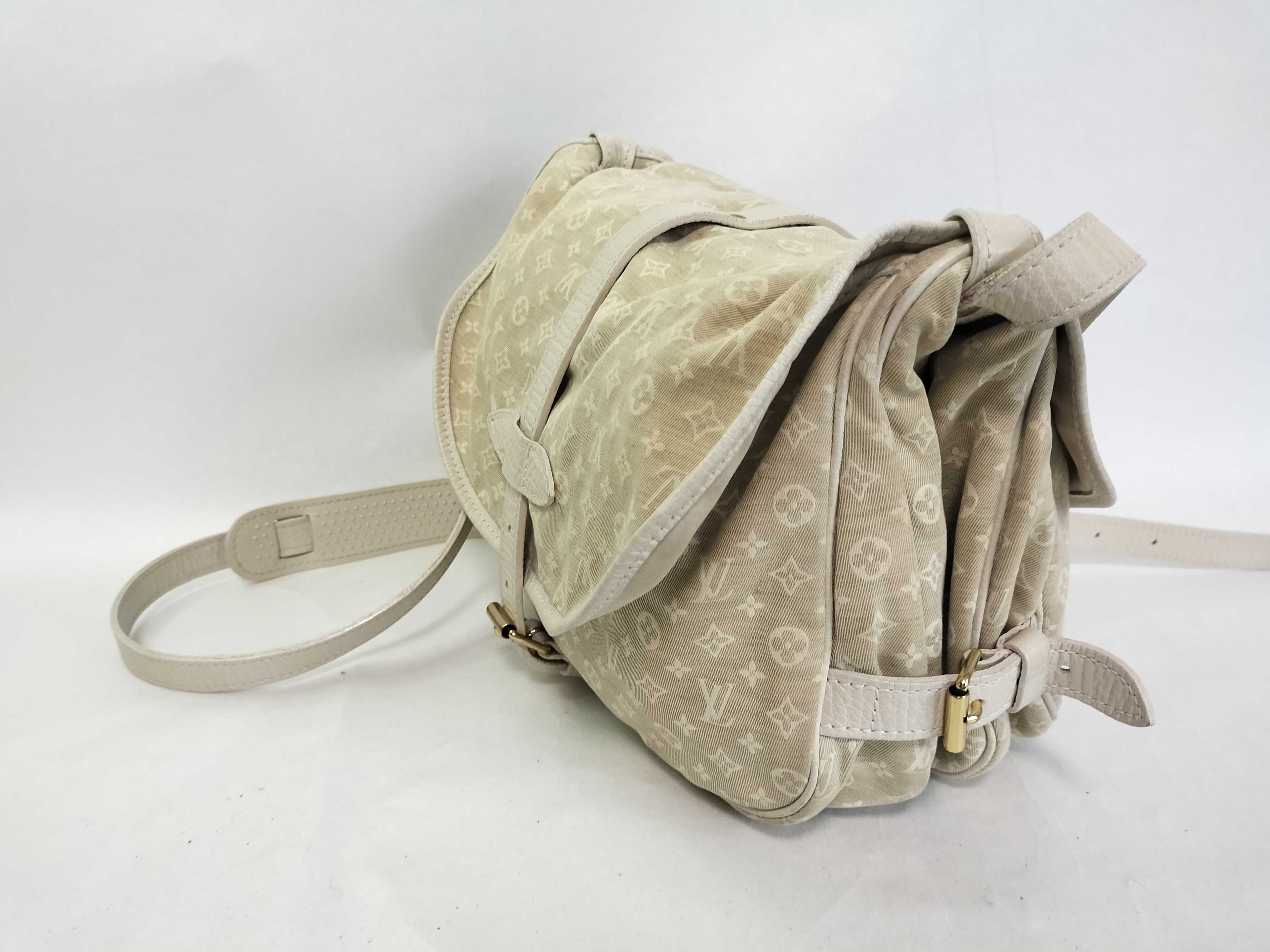 Monogram Mini Lin Saumur M95314 MB0087 White MB0087 Shoulder Bag — view 3