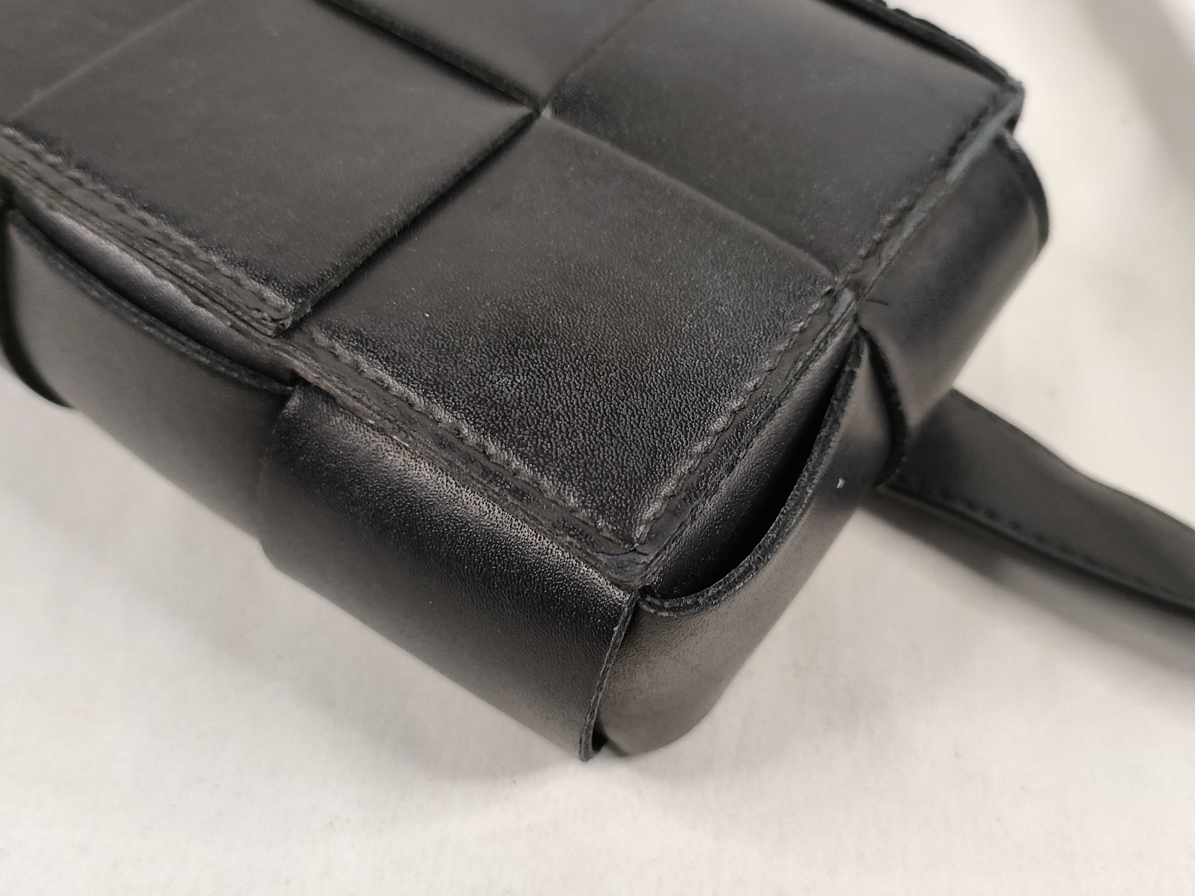 Intrecciato FR- Maxi Intrecciato Cassette Leather Sling Backpack Black Shoulder Bag — view 6