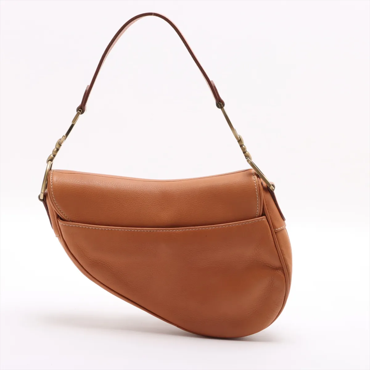 Saddlebag Leather Handbag Beige — view 2