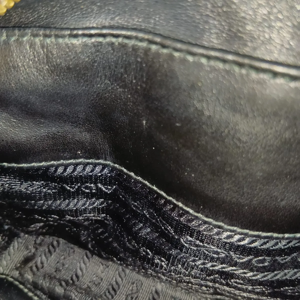 Diagram Leather Chain Shoulder Bag, Black — view 12