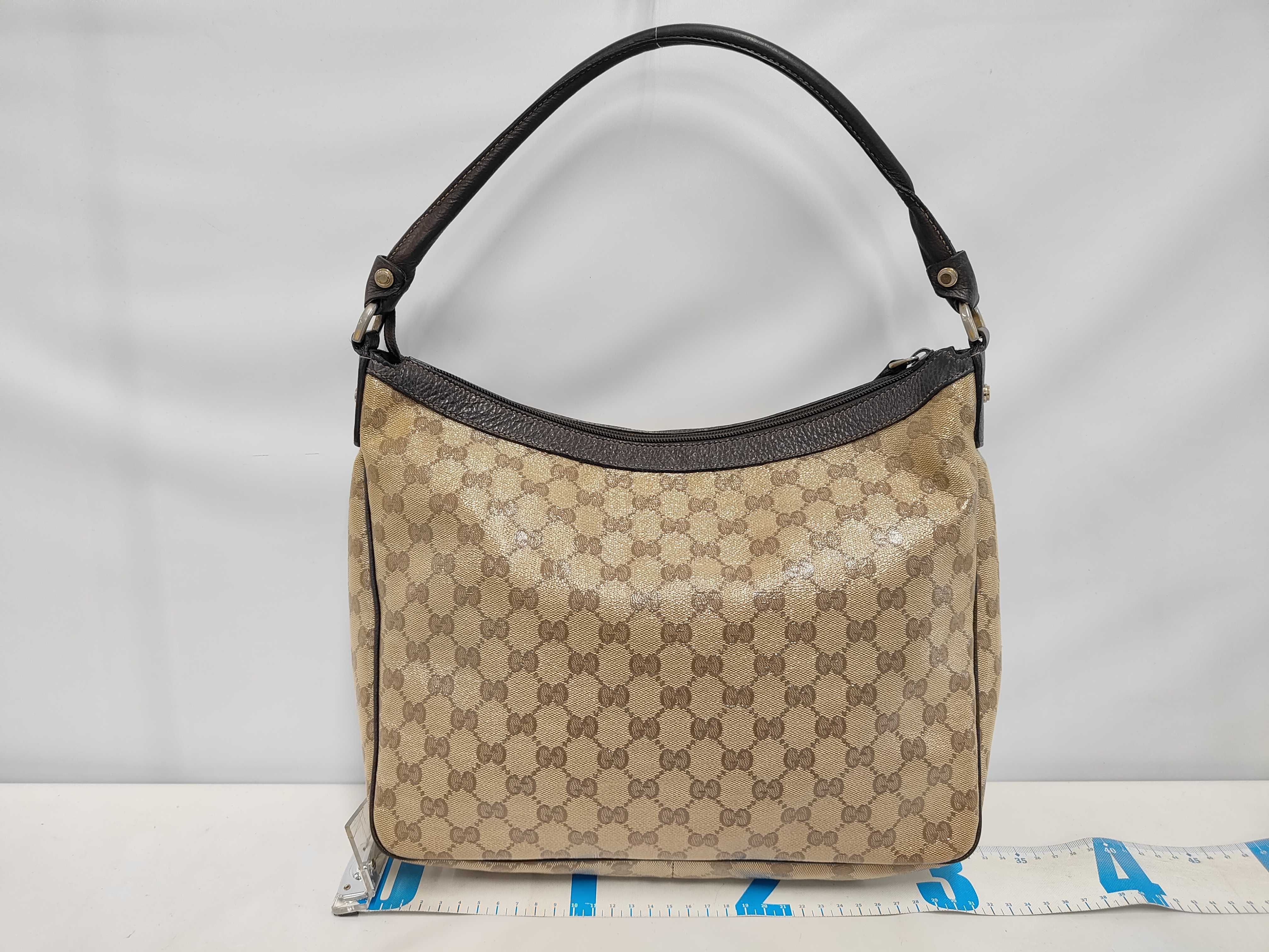 Brown Crystal Leather GG Supreme Double-pocket Under-arm Bag Shoulder Bag — view 2