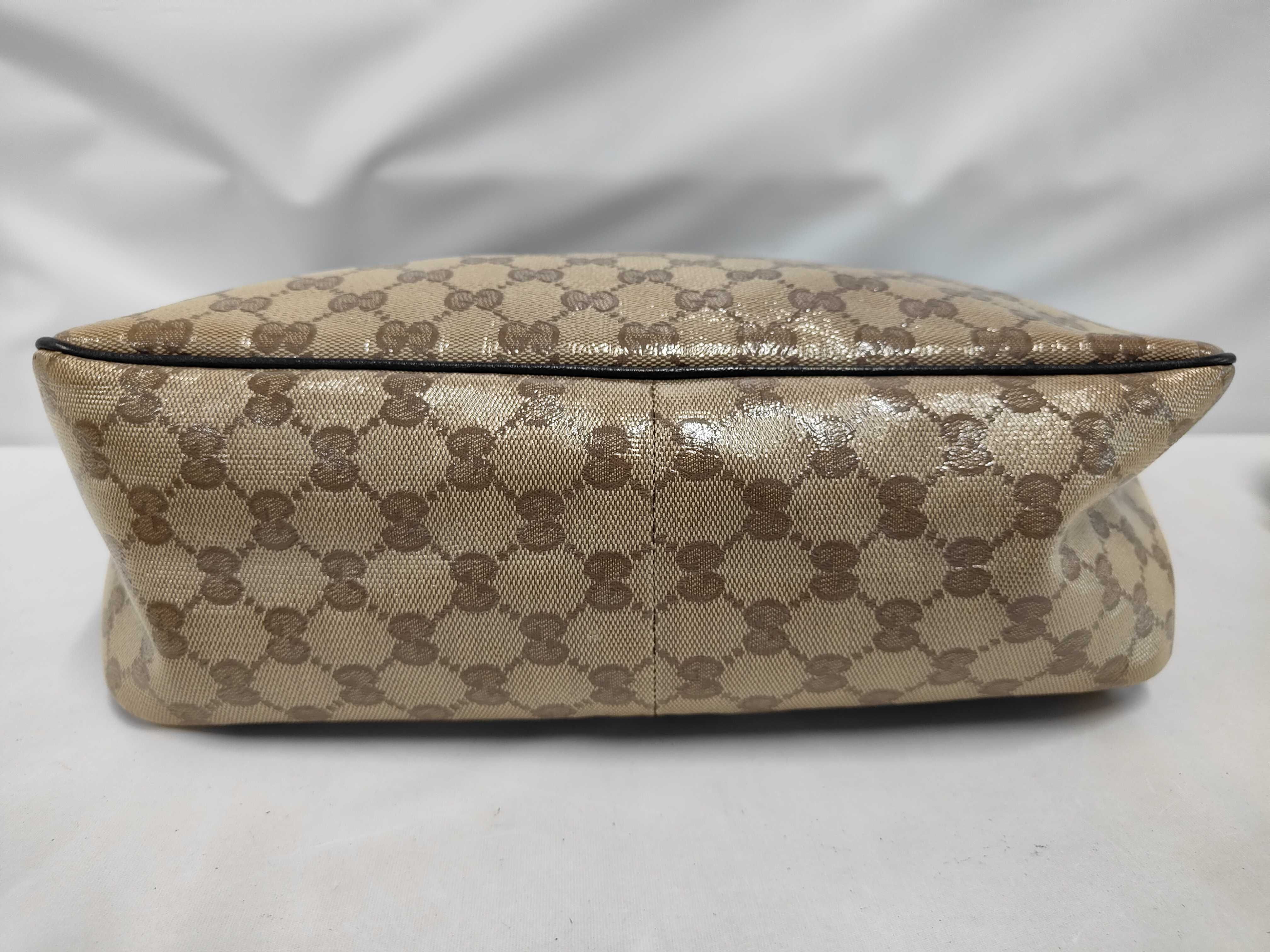 Brown Crystal Leather GG Supreme Double-pocket Under-arm Bag Shoulder Bag — view 4