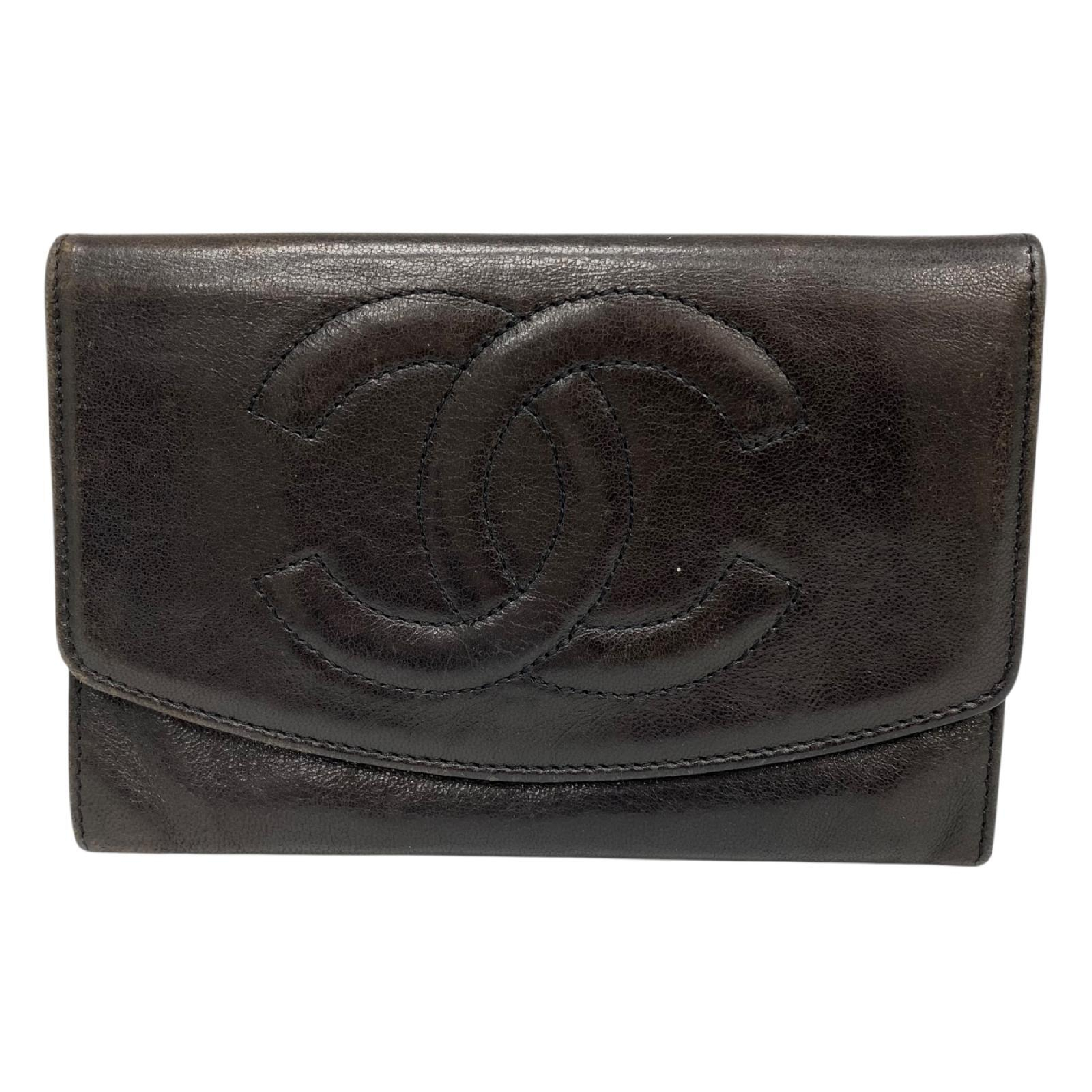 【*Shipped from: Hong Kong*】CHANEL ( ) Black Calfskin No.4 Long Wallet Billfold — view 2
