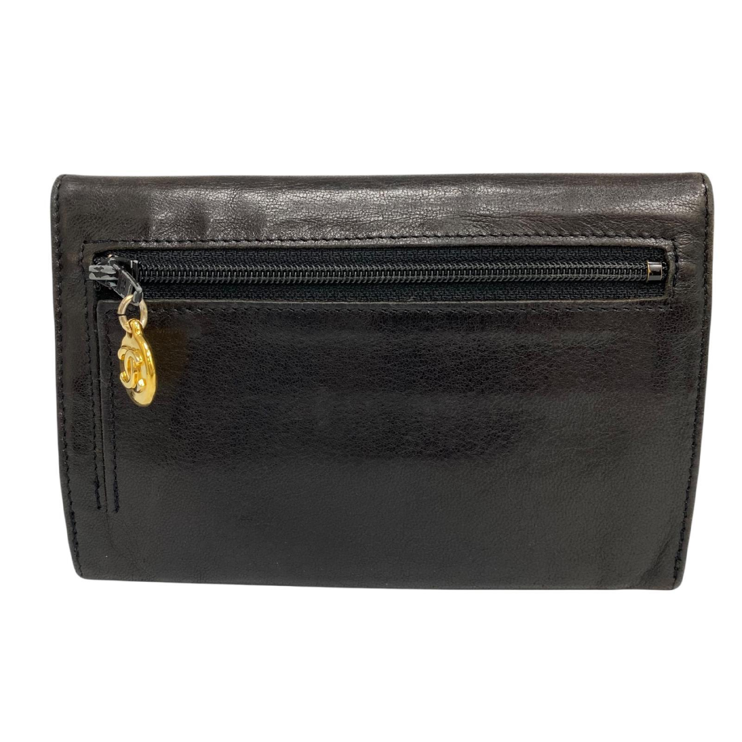 【*Shipped from: Hong Kong*】CHANEL ( ) Black Calfskin No.4 Long Wallet Billfold — view 3