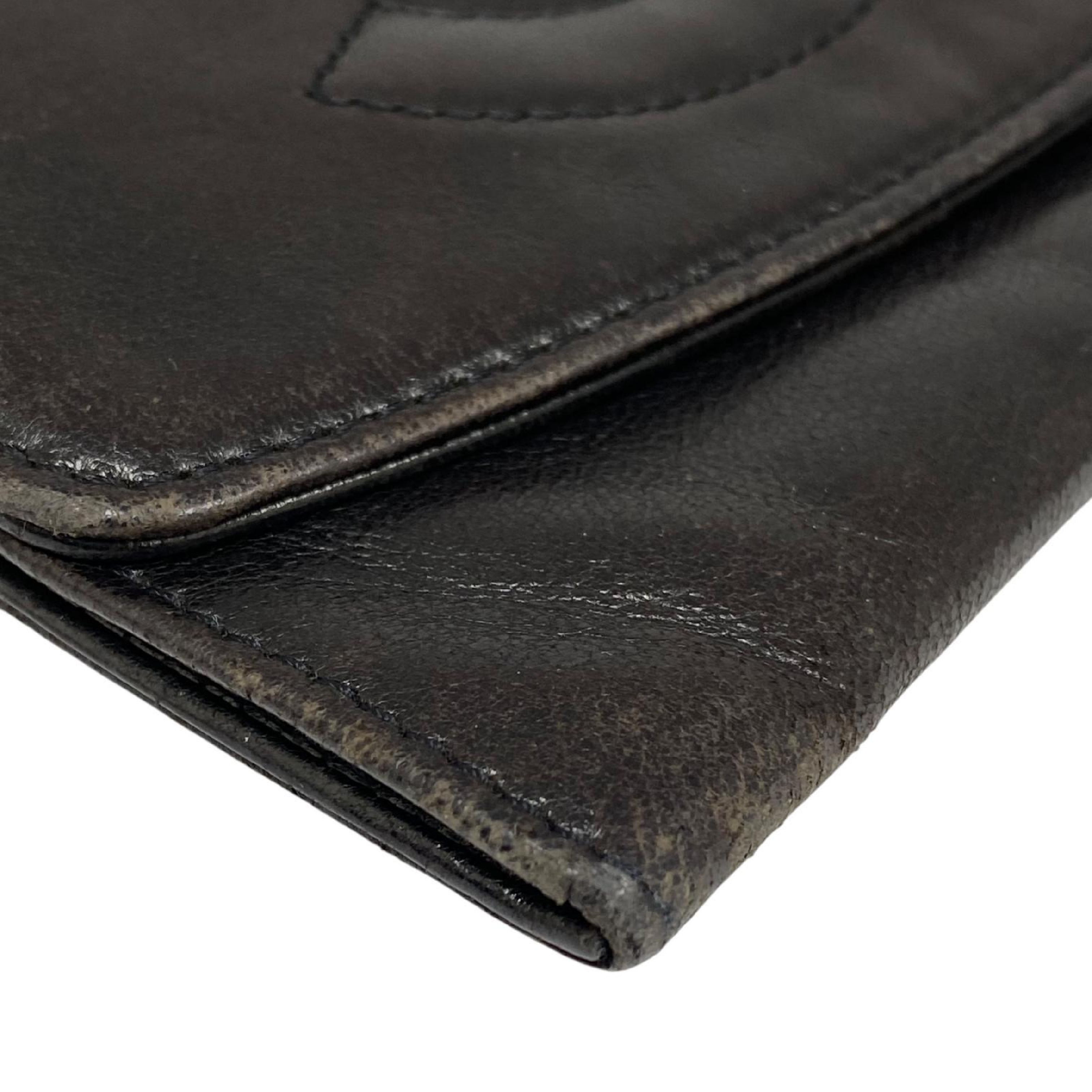 【*Shipped from: Hong Kong*】CHANEL ( ) Black Calfskin No.4 Long Wallet Billfold — view 8