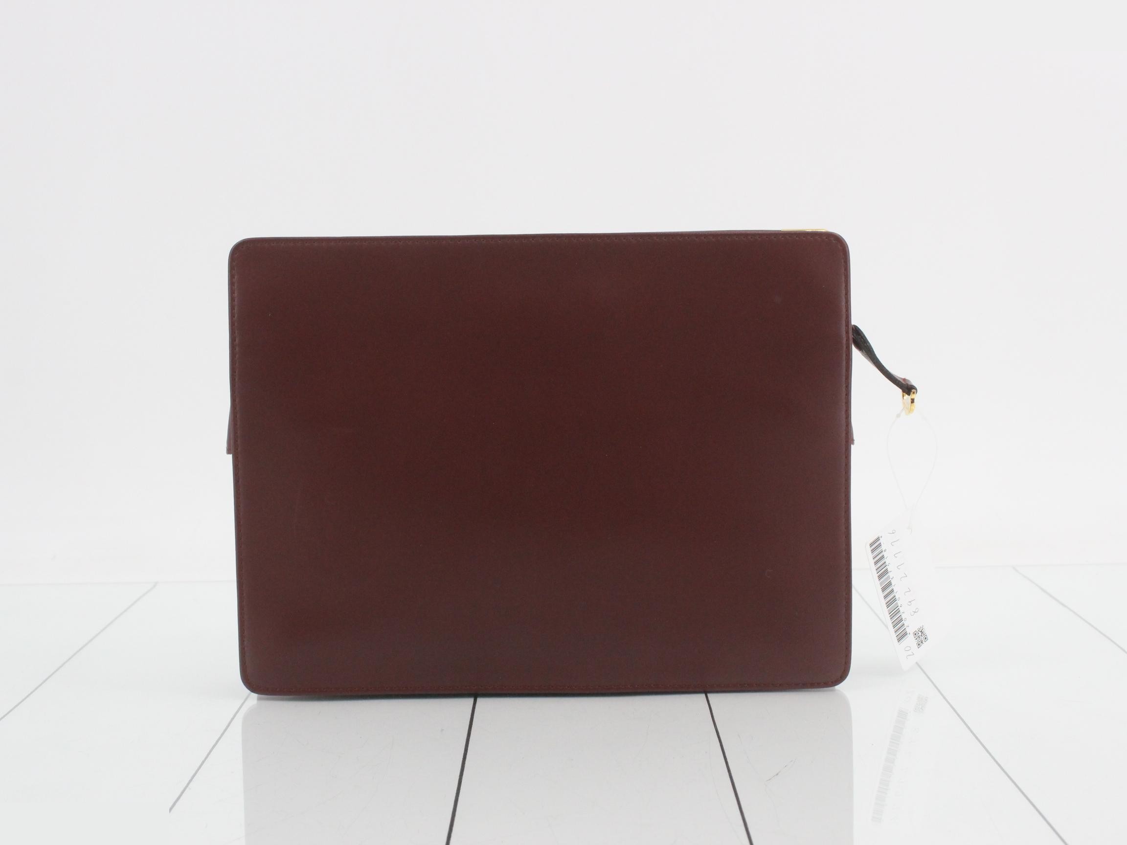 Mustline Leather Second Bag, Bordeaux — view 2