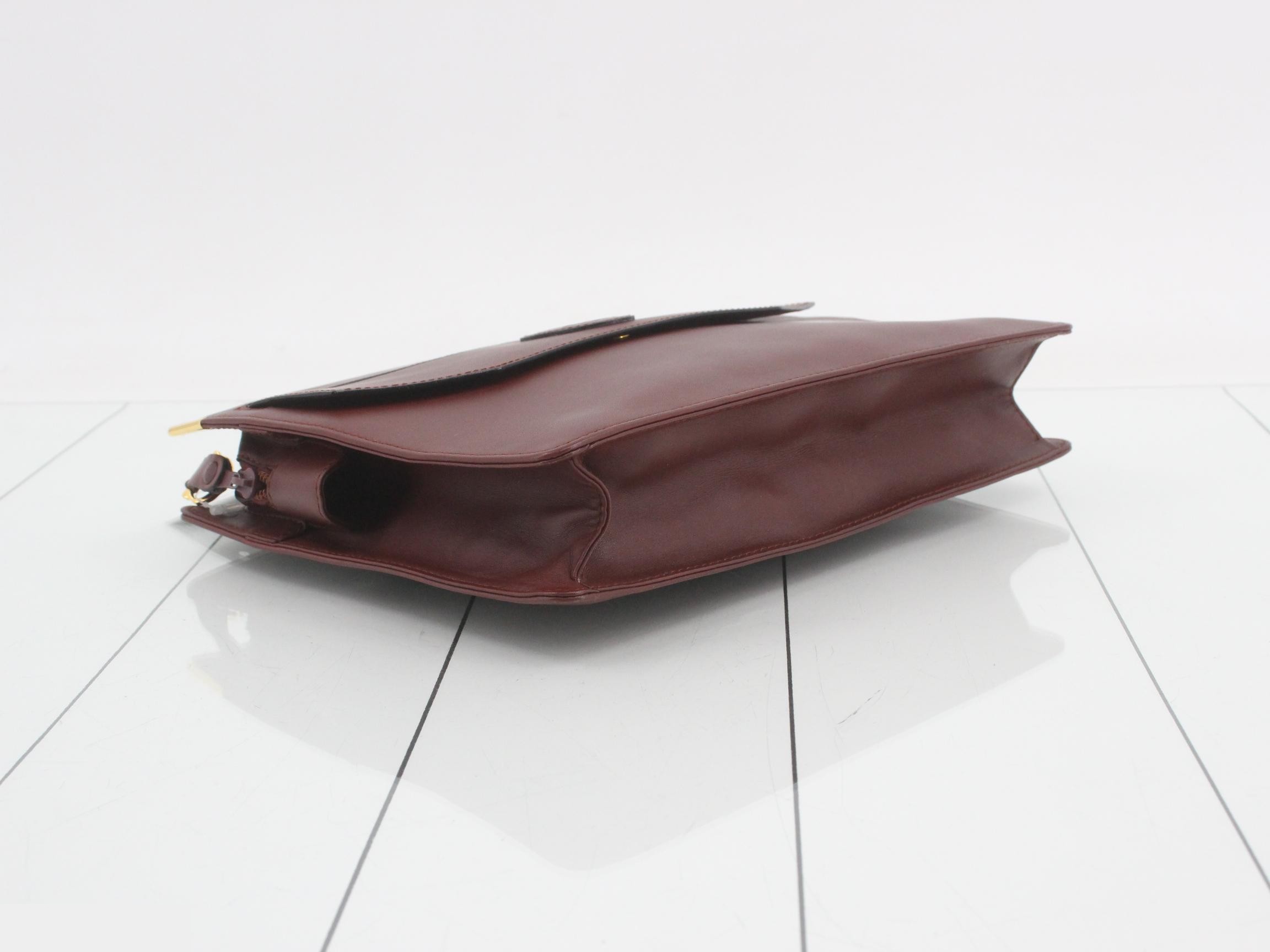 Mustline Leather Second Bag, Bordeaux — view 5