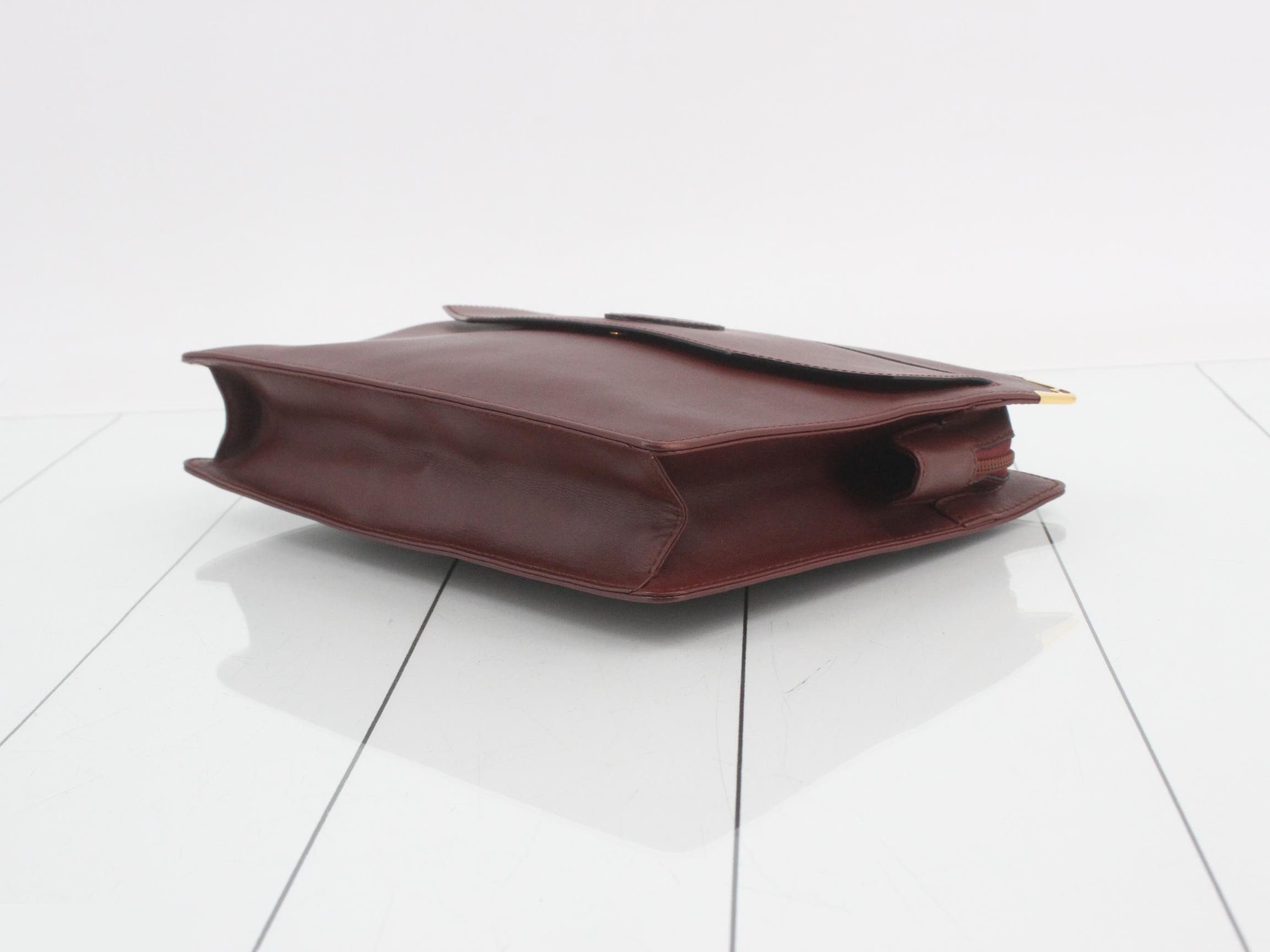 Mustline Leather Second Bag, Bordeaux — view 6