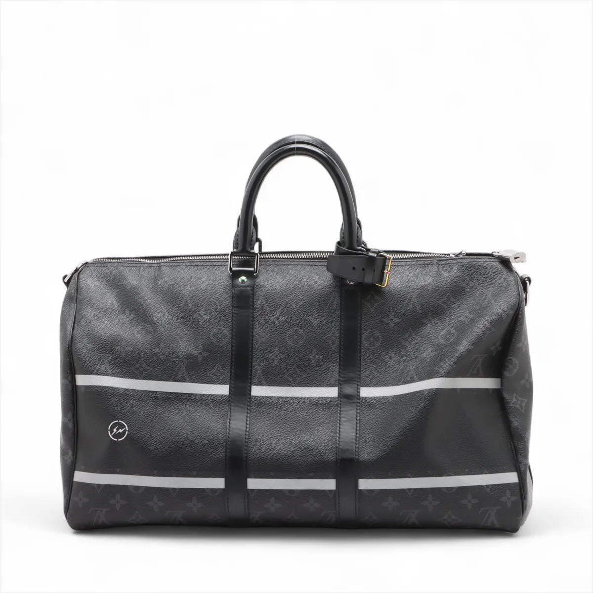 x Fragment Design Monogram Eclipse Keepall Bandouliere 45 M43413 Black AA1167 — view 2