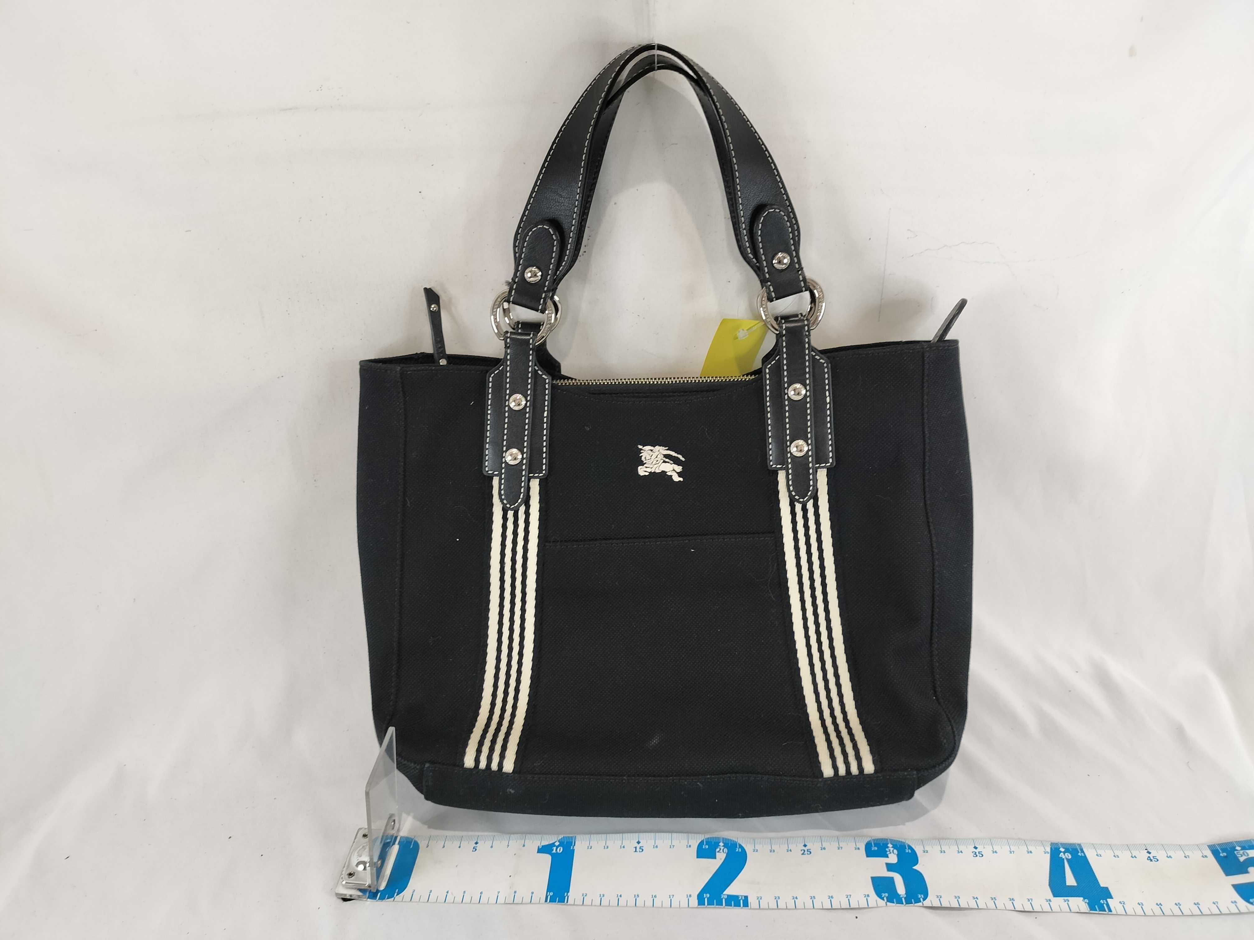 Bag Tote Handbag Canvas Black Handbag — view 3