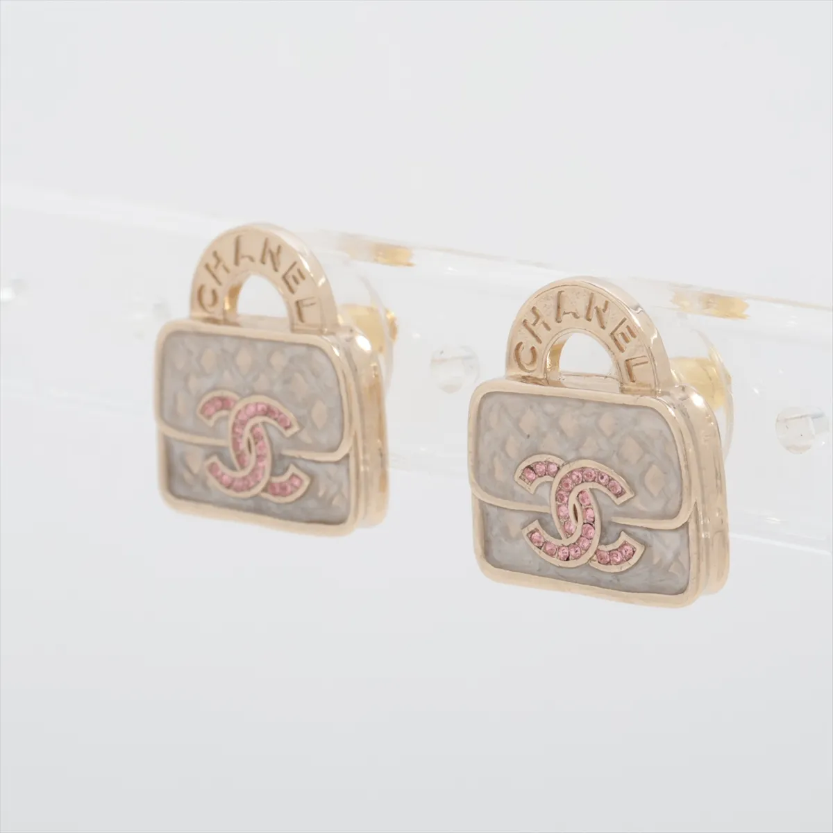 Coco Mark Matelassé B24S Earrings (Pair) 925 x Rhinestones — view 3