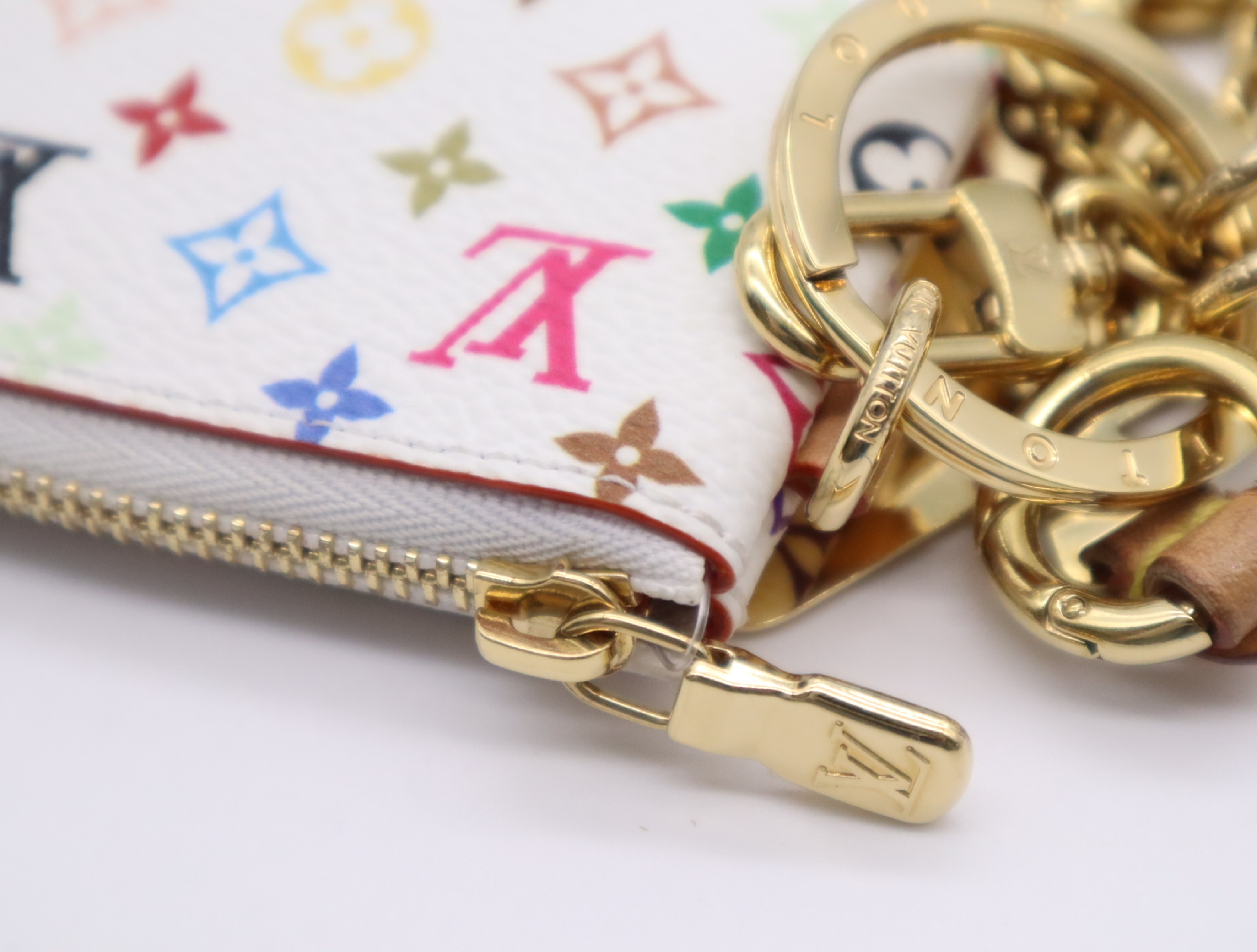 M14099 Multicolor LV x TM Phone Holder Blanc with Strap, Chain Strap, and Charm. Other accessories. — view 9