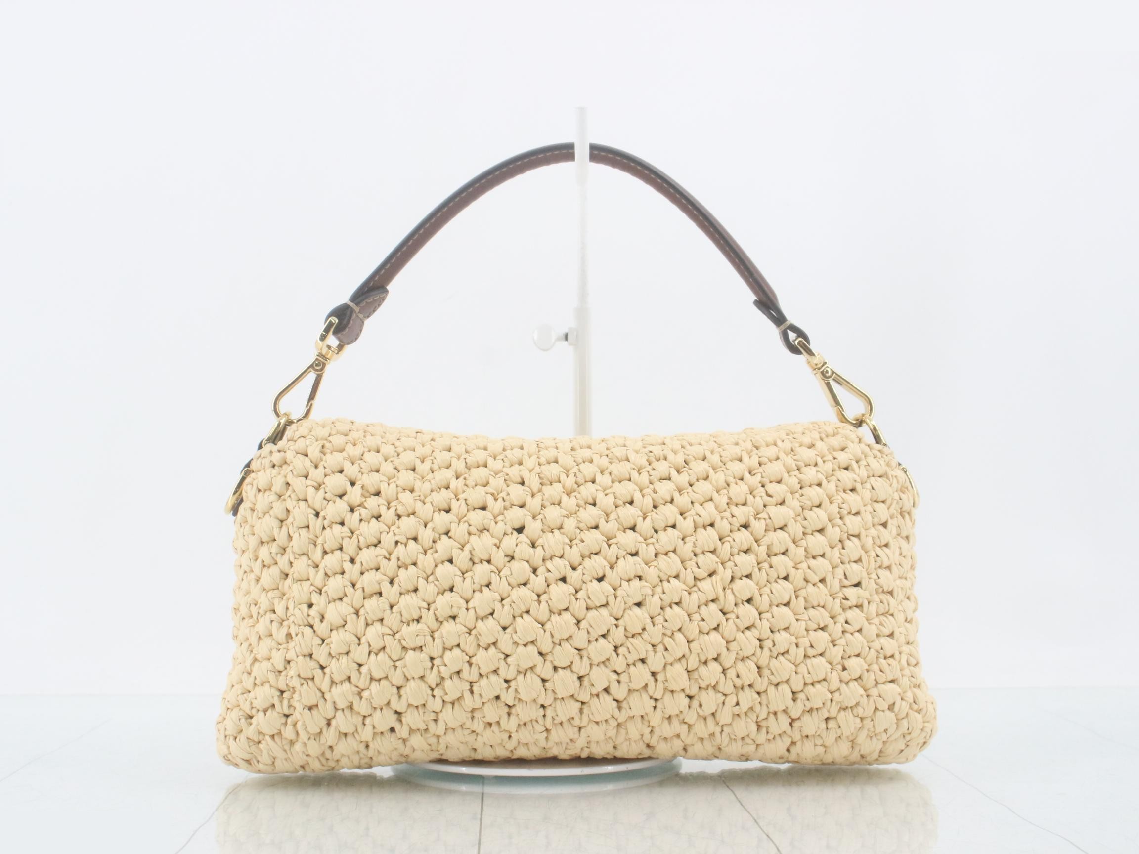 Raffia Mamma Bucket 2-way Shoulder Bag/Handbag — view 2