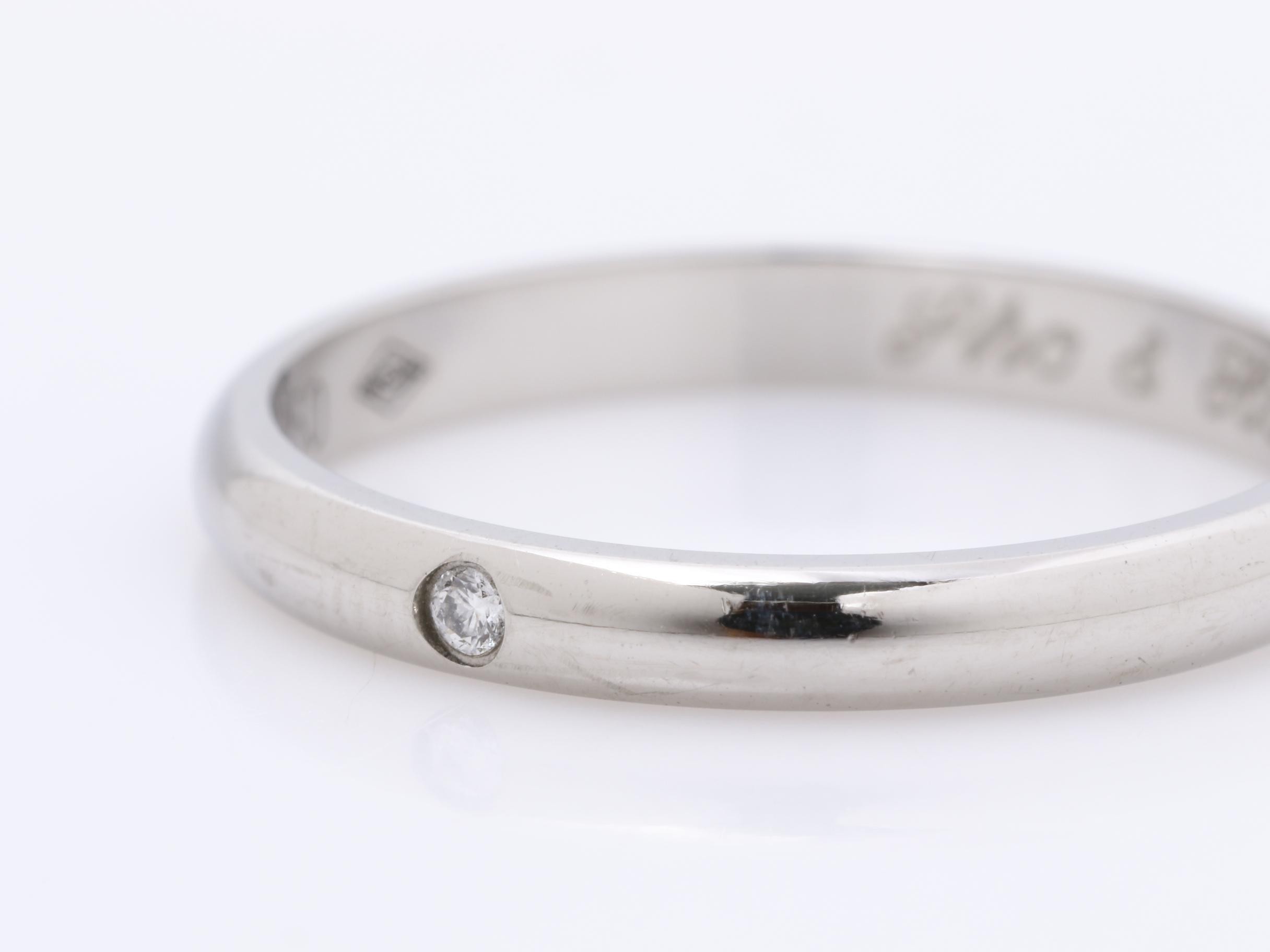 1895 Wedding Diamond Ring, Pt950, 3.0g, Size #53 — view 3