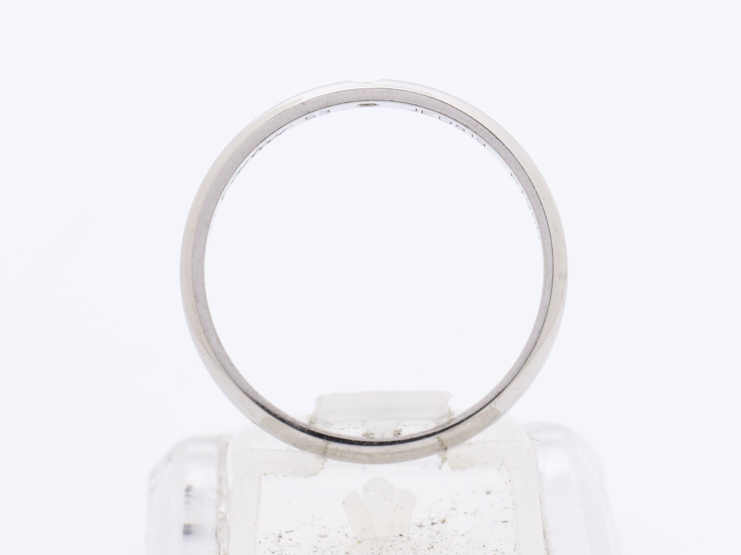 1895 Wedding Diamond Ring, Pt950, 3.0g, Size #53 — view 5