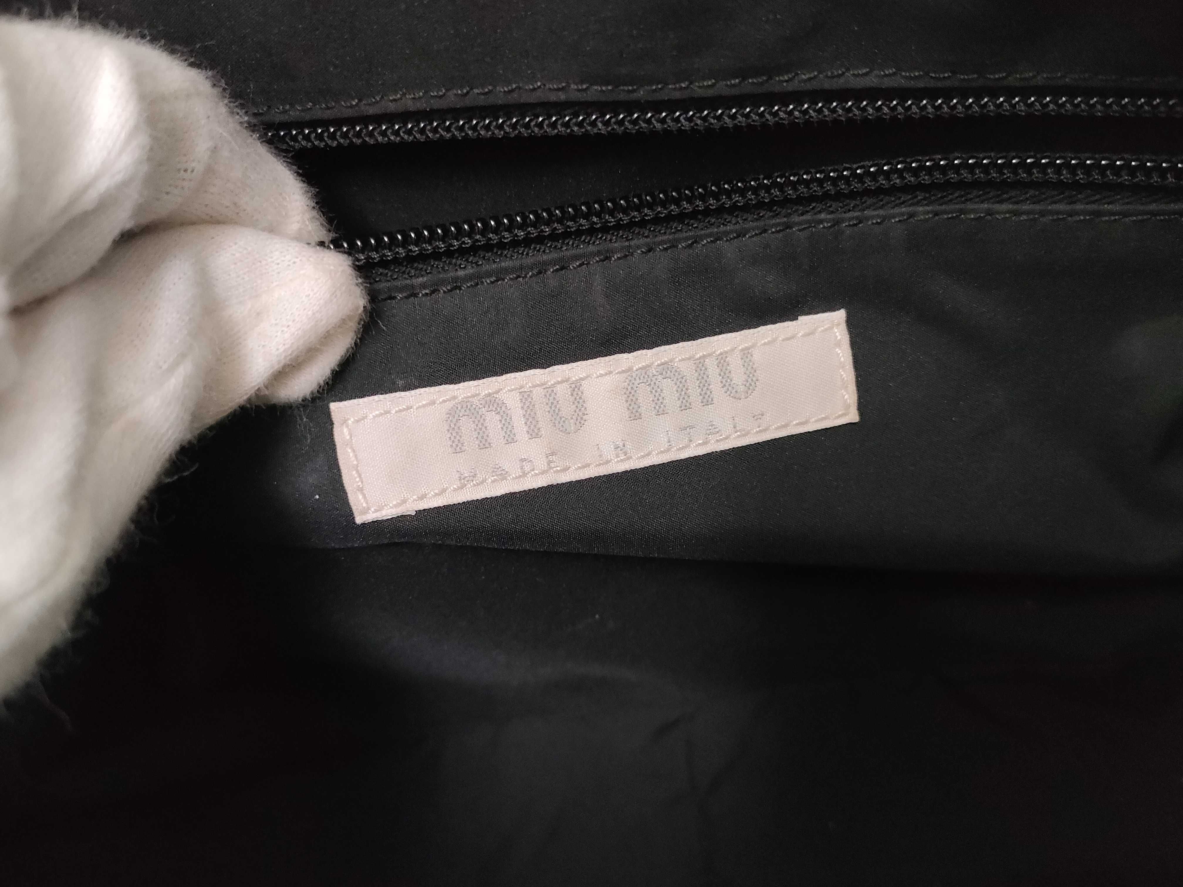 Ribbon Design Handbag, Logo, Canvas/Leather Handbag — view 11