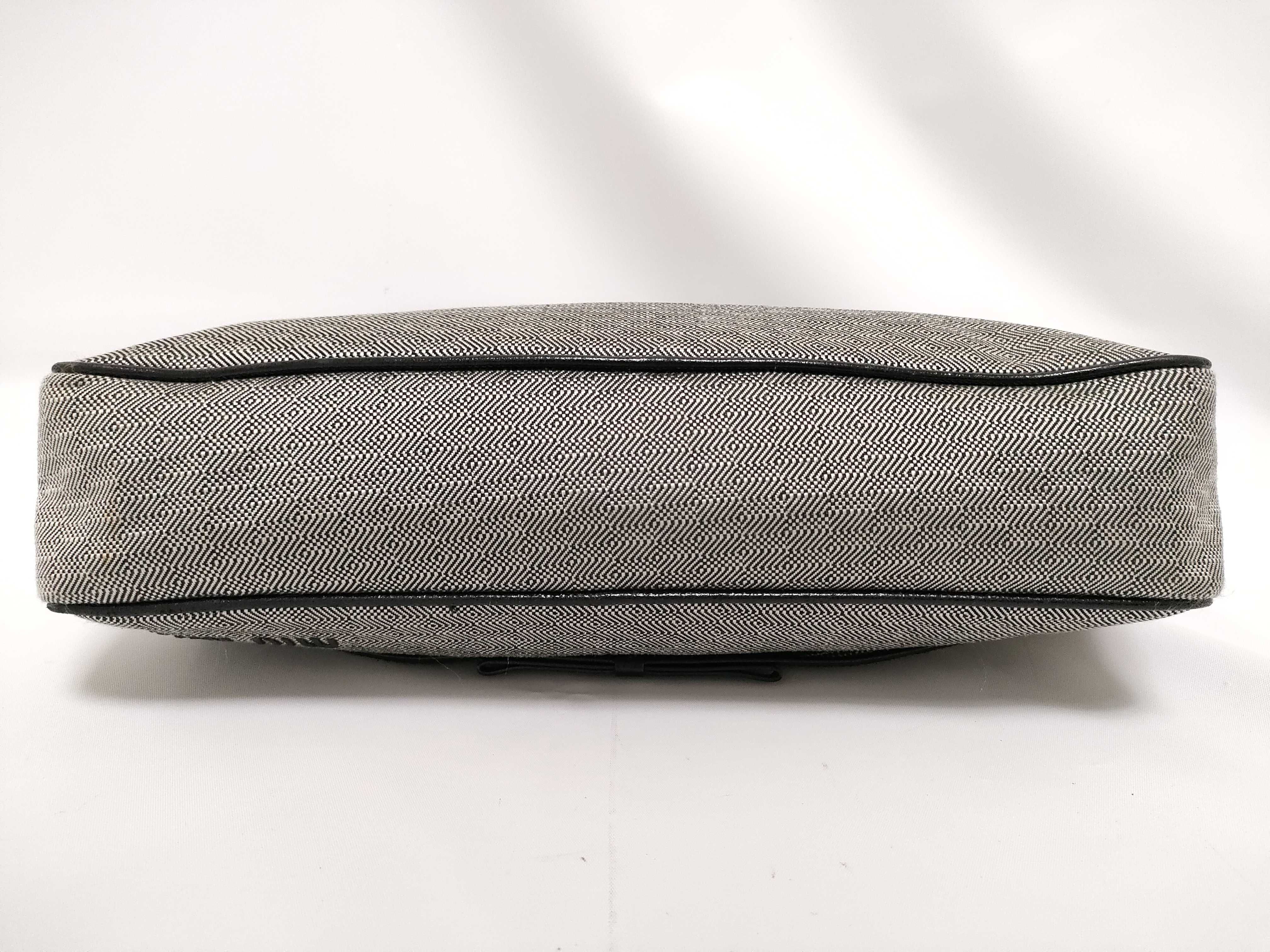 Ribbon Design Handbag, Logo, Canvas/Leather Handbag — view 3
