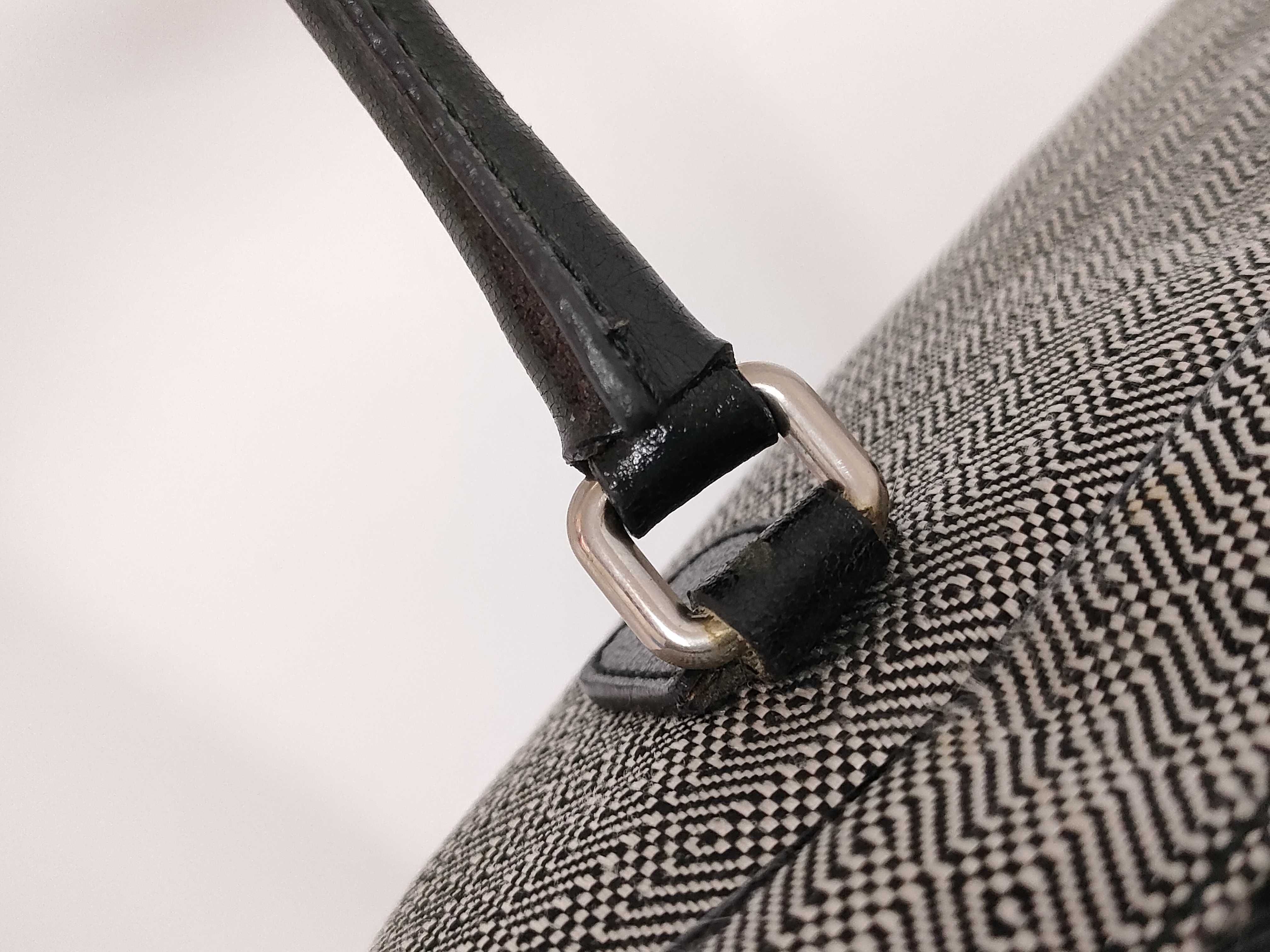 Ribbon Design Handbag, Logo, Canvas/Leather Handbag — view 7