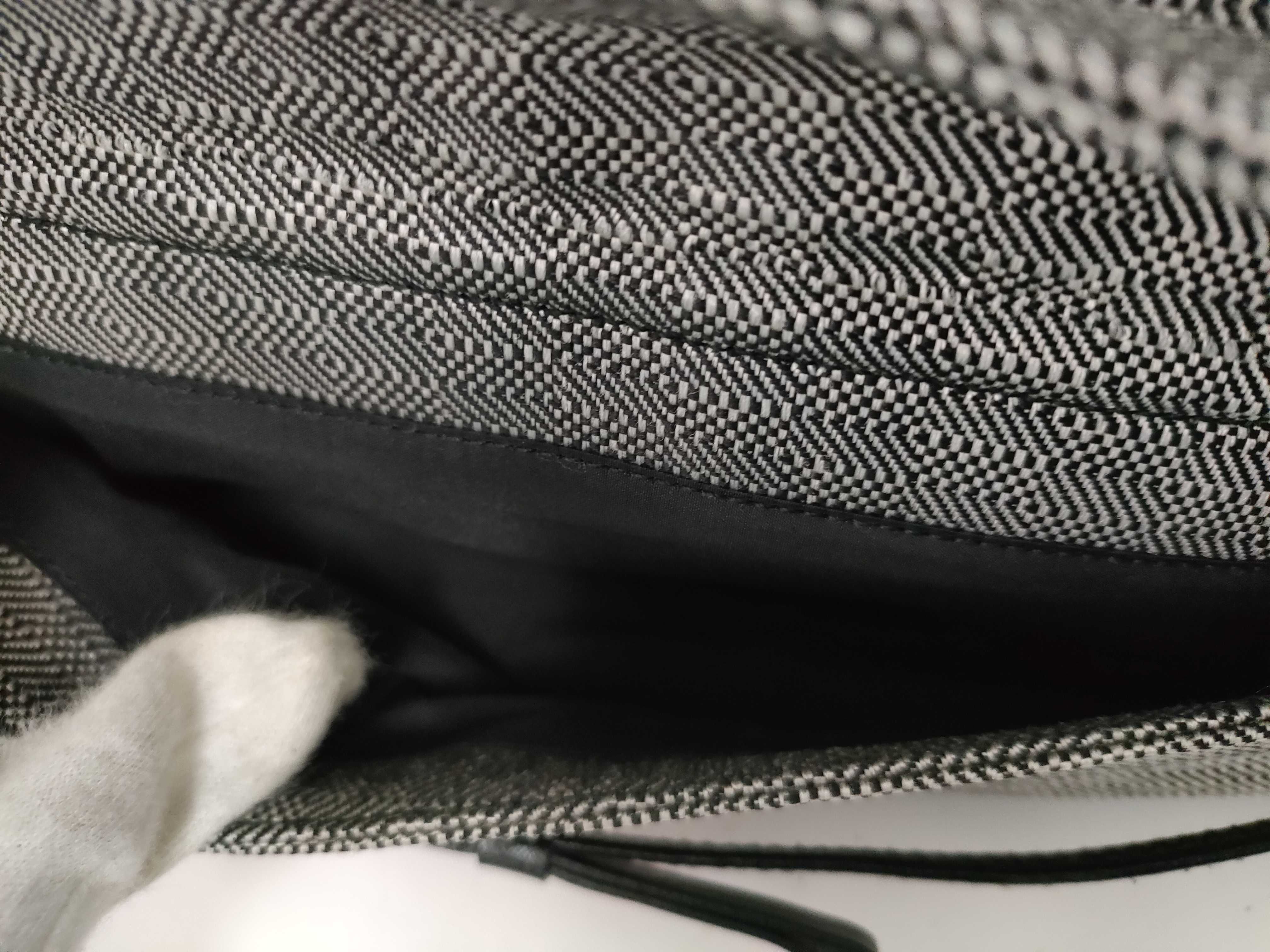 Ribbon Design Handbag, Logo, Canvas/Leather Handbag — view 8