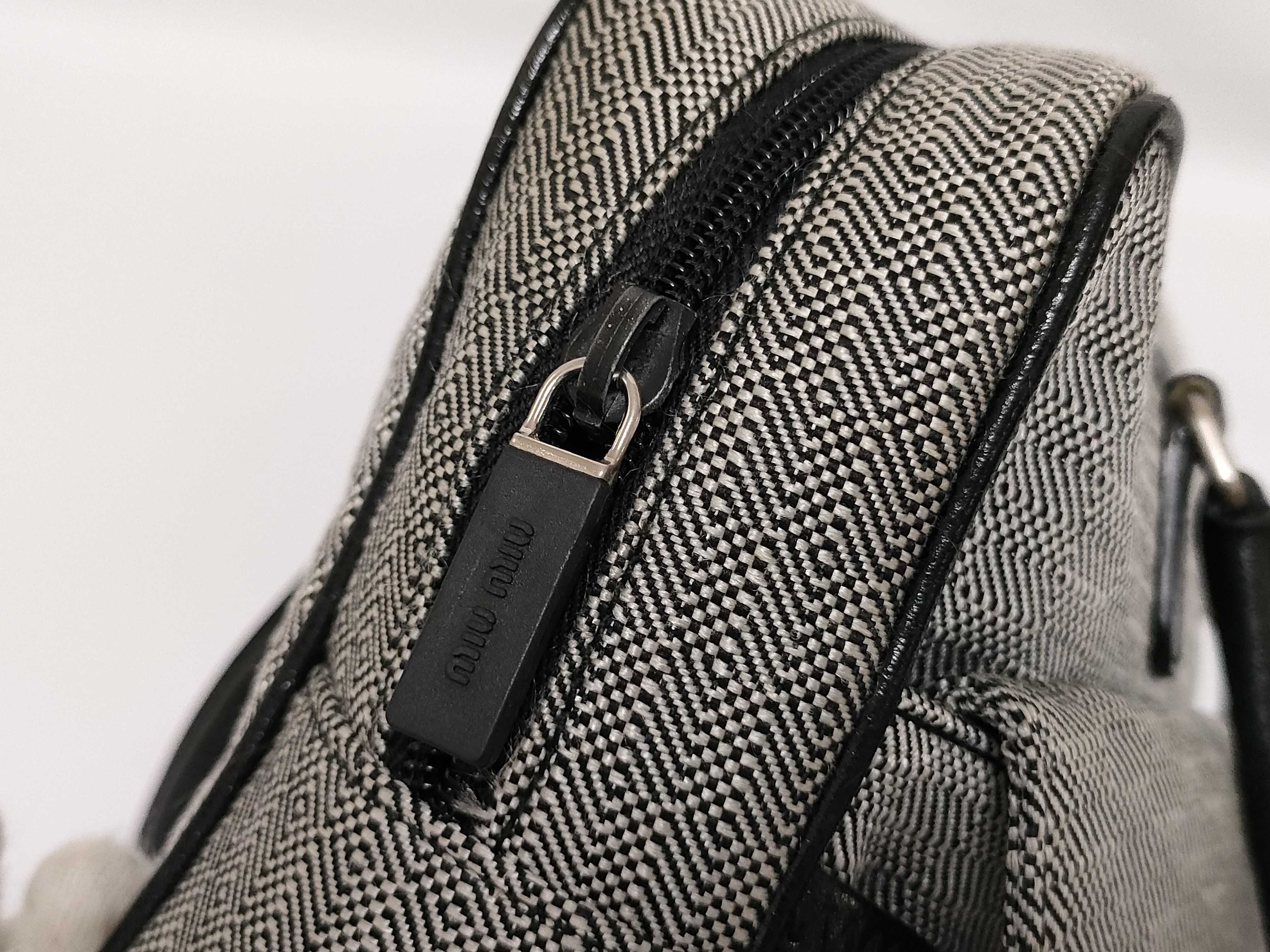 Ribbon Design Handbag, Logo, Canvas/Leather Handbag — view 9