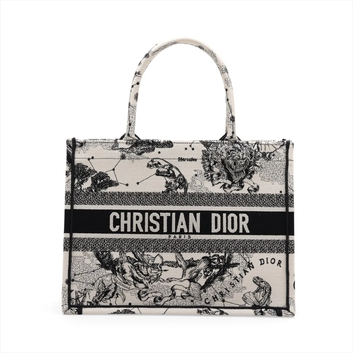 Zodiac Book Tote Medium Canvas Tote Bag White