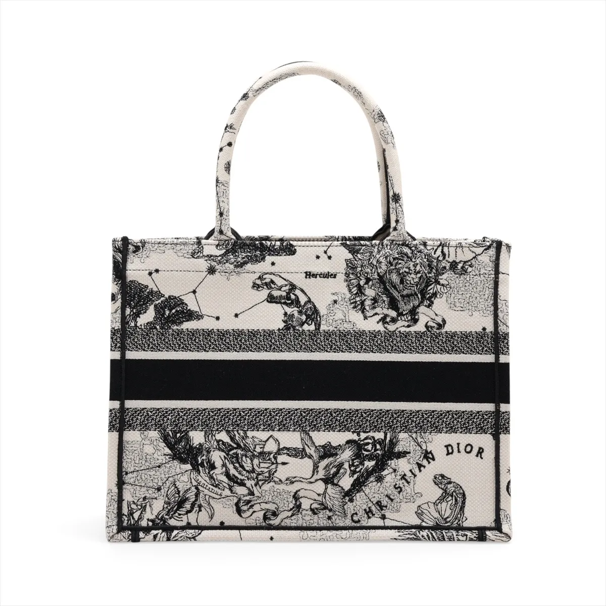 Zodiac Book Tote Medium Canvas Tote Bag White — view 2
