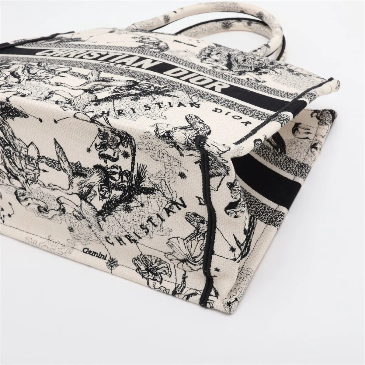 Zodiac Book Tote Medium Canvas Tote Bag White — view 3