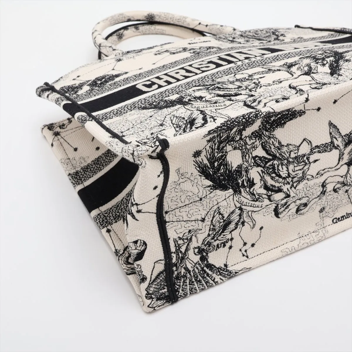 Zodiac Book Tote Medium Canvas Tote Bag White — view 4