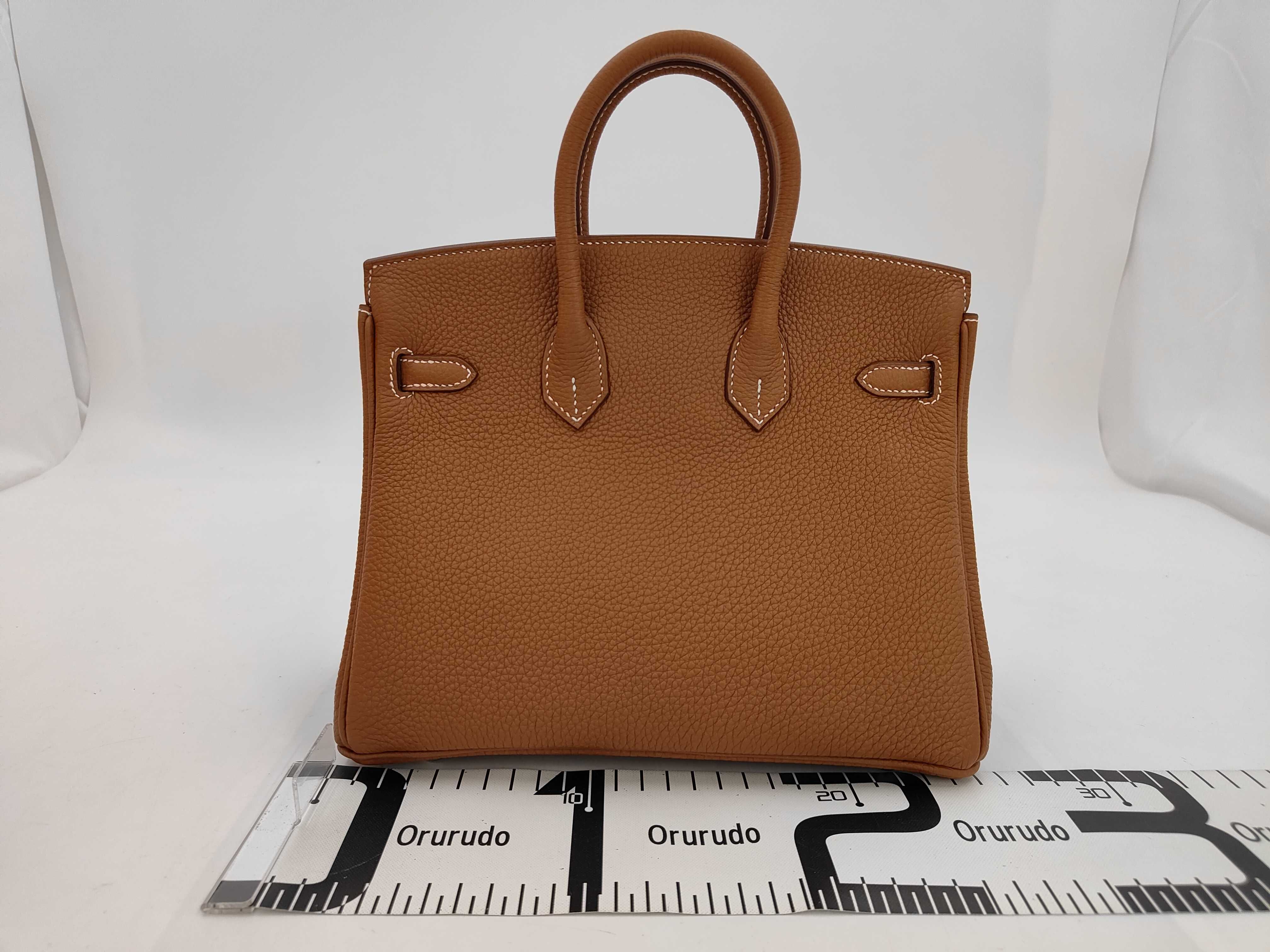 Birkin 25 G stamp Gold TOGO handbag — view 2