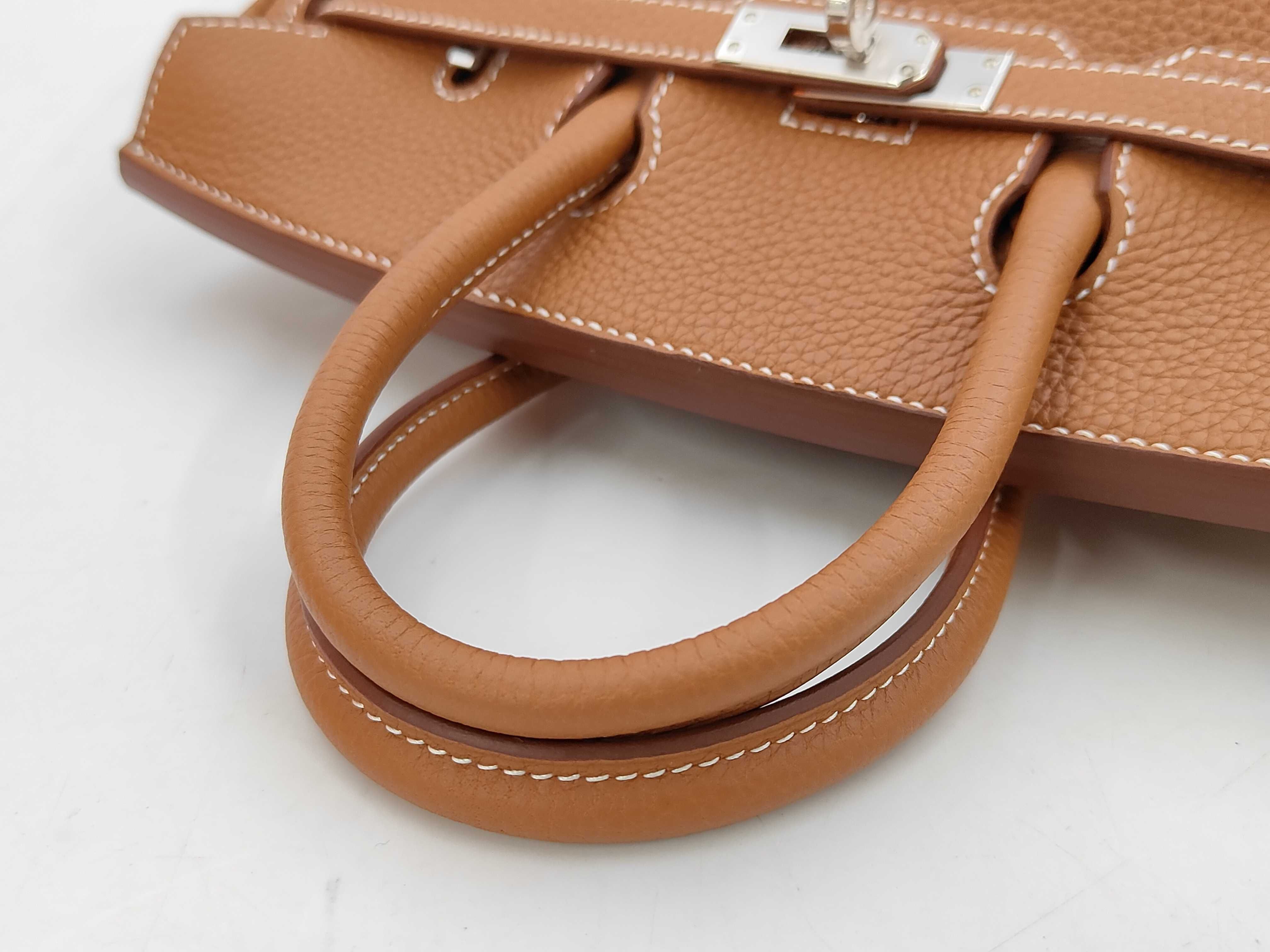Birkin 25 G stamp Gold TOGO handbag — view 3