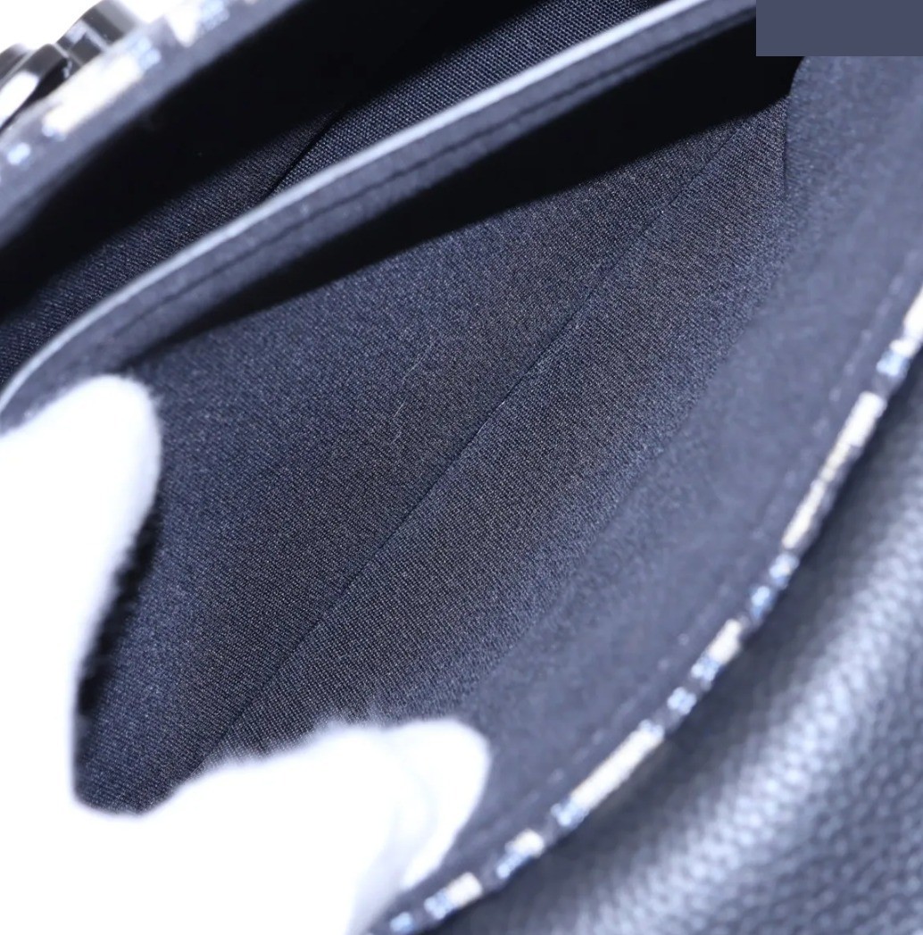 Unused, with box. Oblique saddle bag, canvas and leather shoulder bag. — view 7