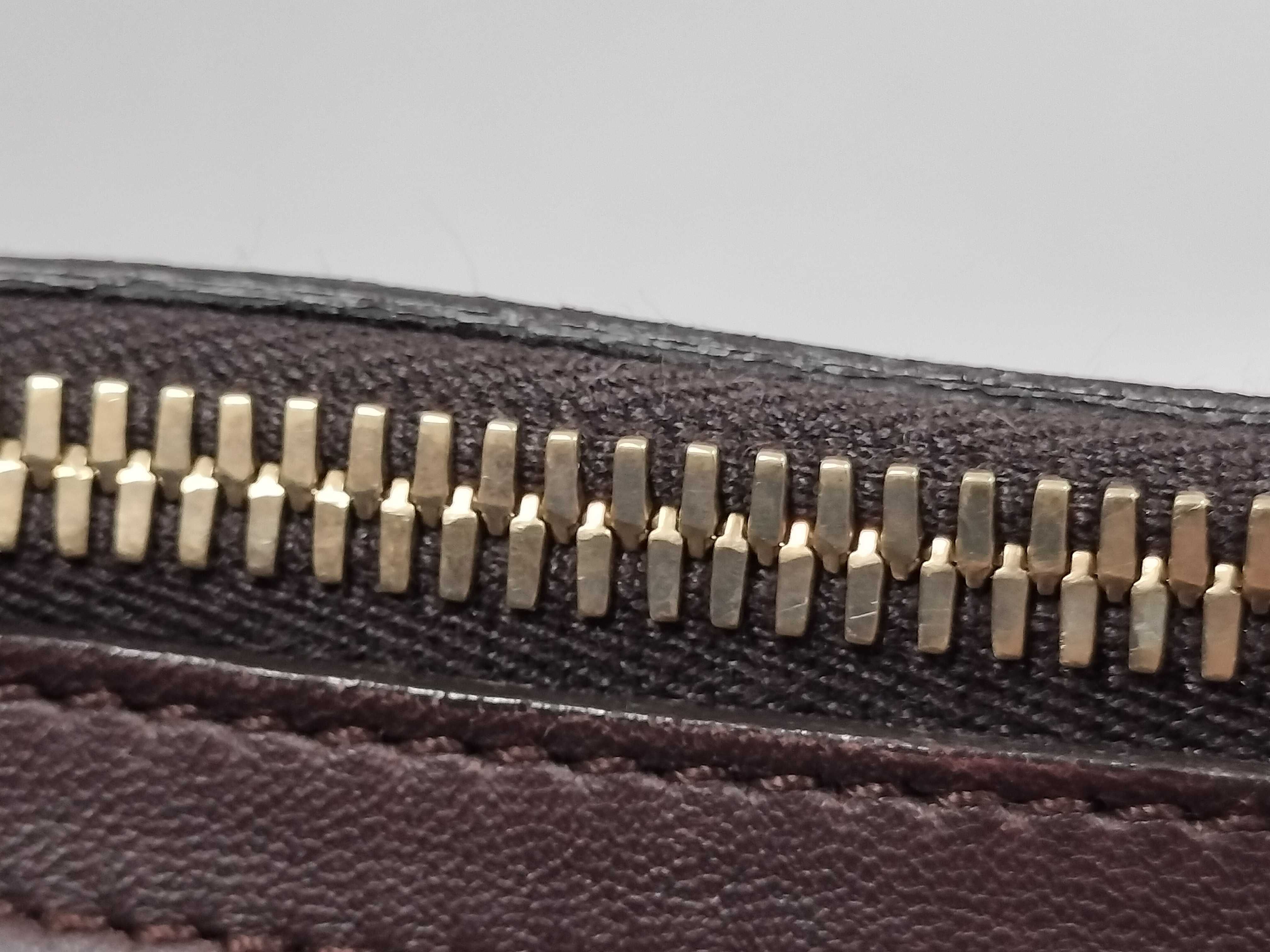 Intrecciato Shoulder Bag (Brown) — view 8