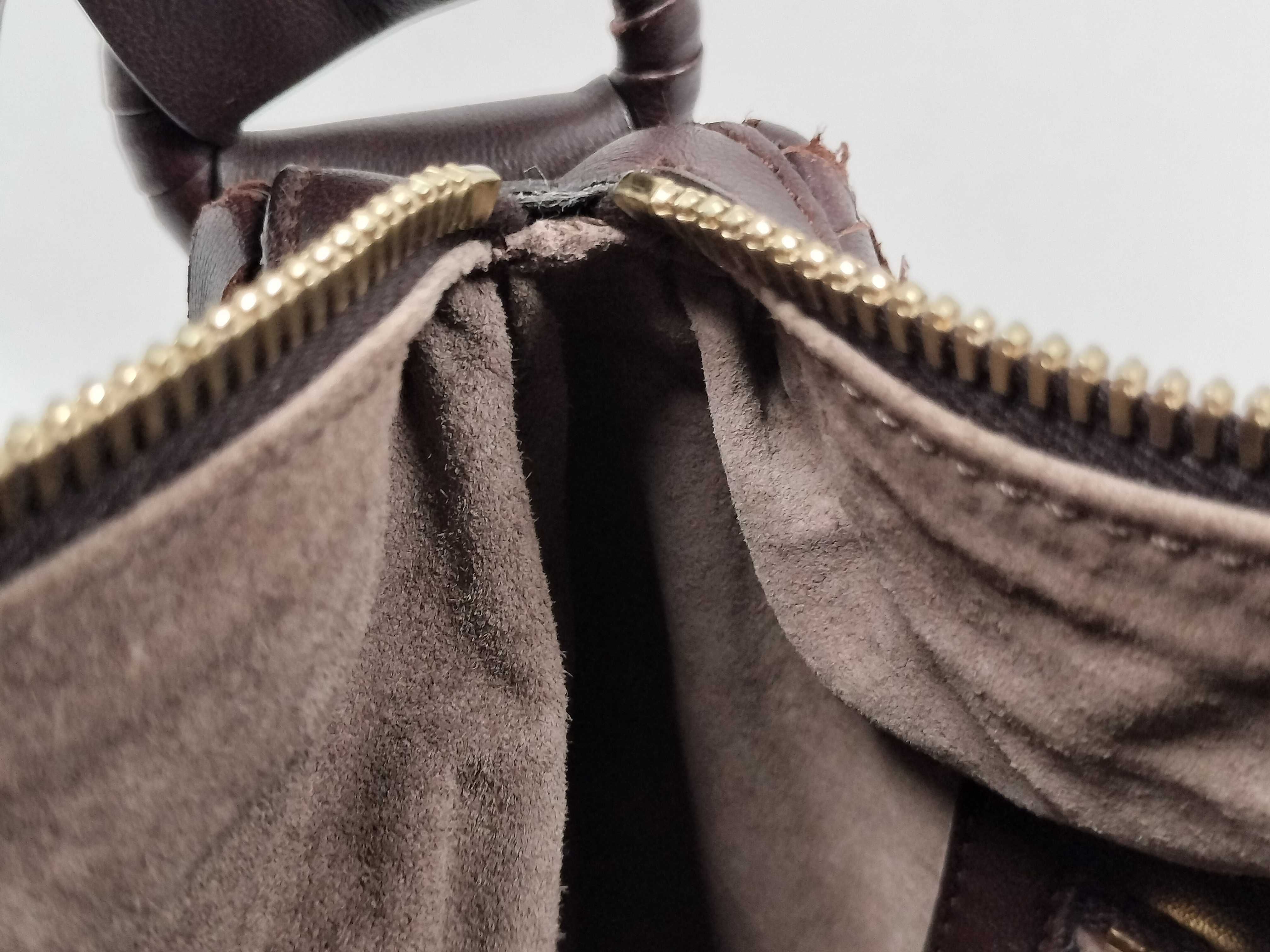 Intrecciato Shoulder Bag (Brown) — view 10