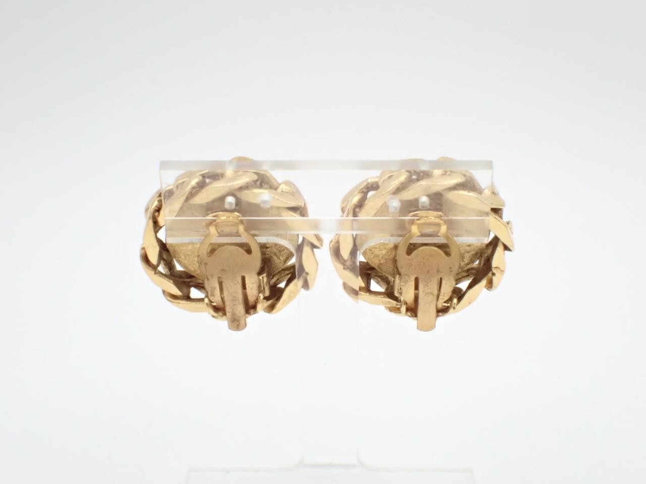 Coco Mark Rhinestone Chain Earrings — view 2