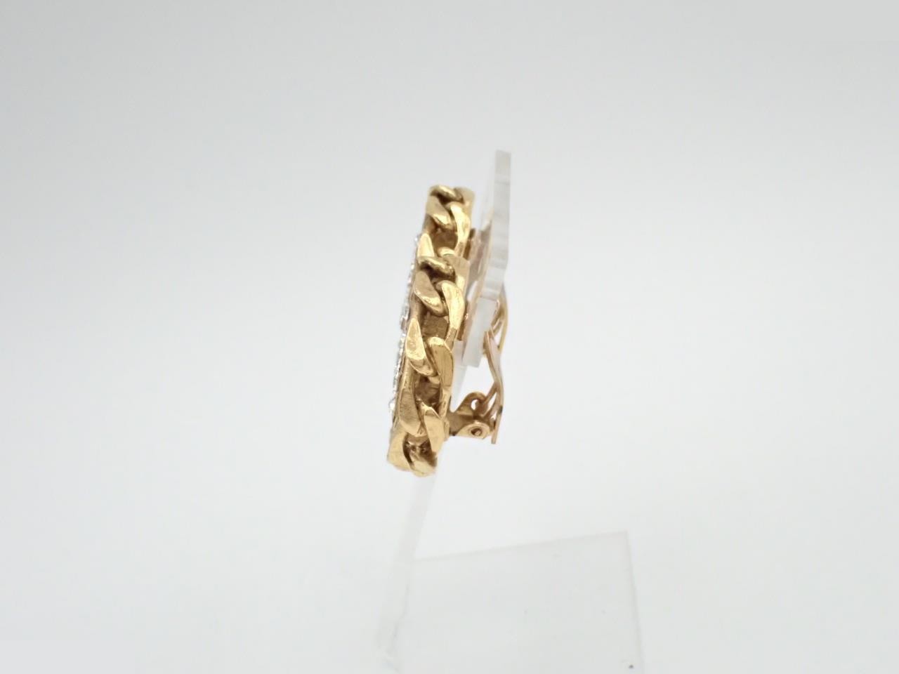 Coco Mark Rhinestone Chain Earrings — view 3