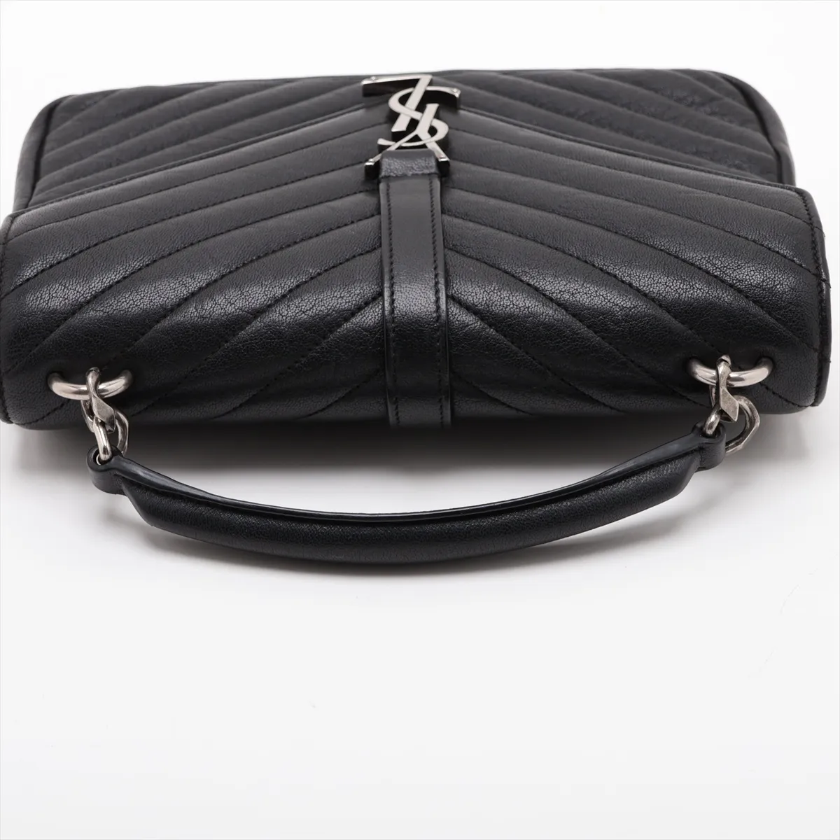 College Leather 2-Way Handbag, Black, 428056 — view 5