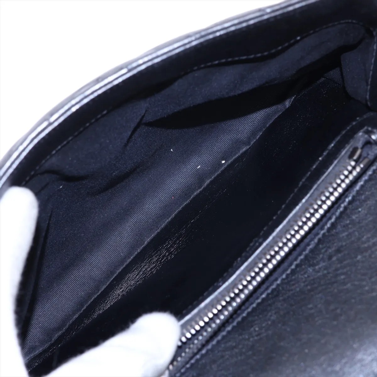 College Leather 2-Way Handbag, Black, 428056 — view 8