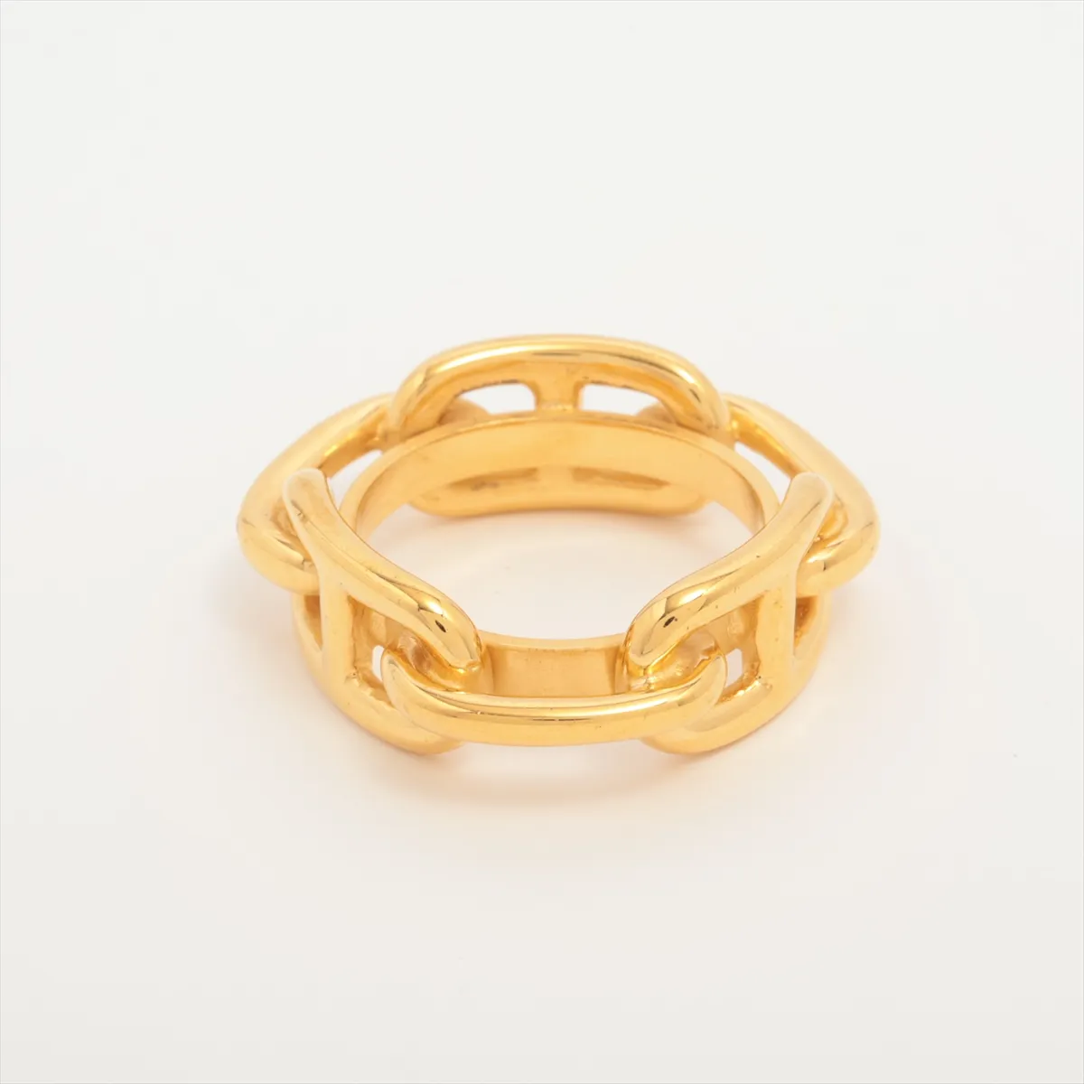 Lucadet Chaine d'Ancre scarf ring, GP gold. — view 2