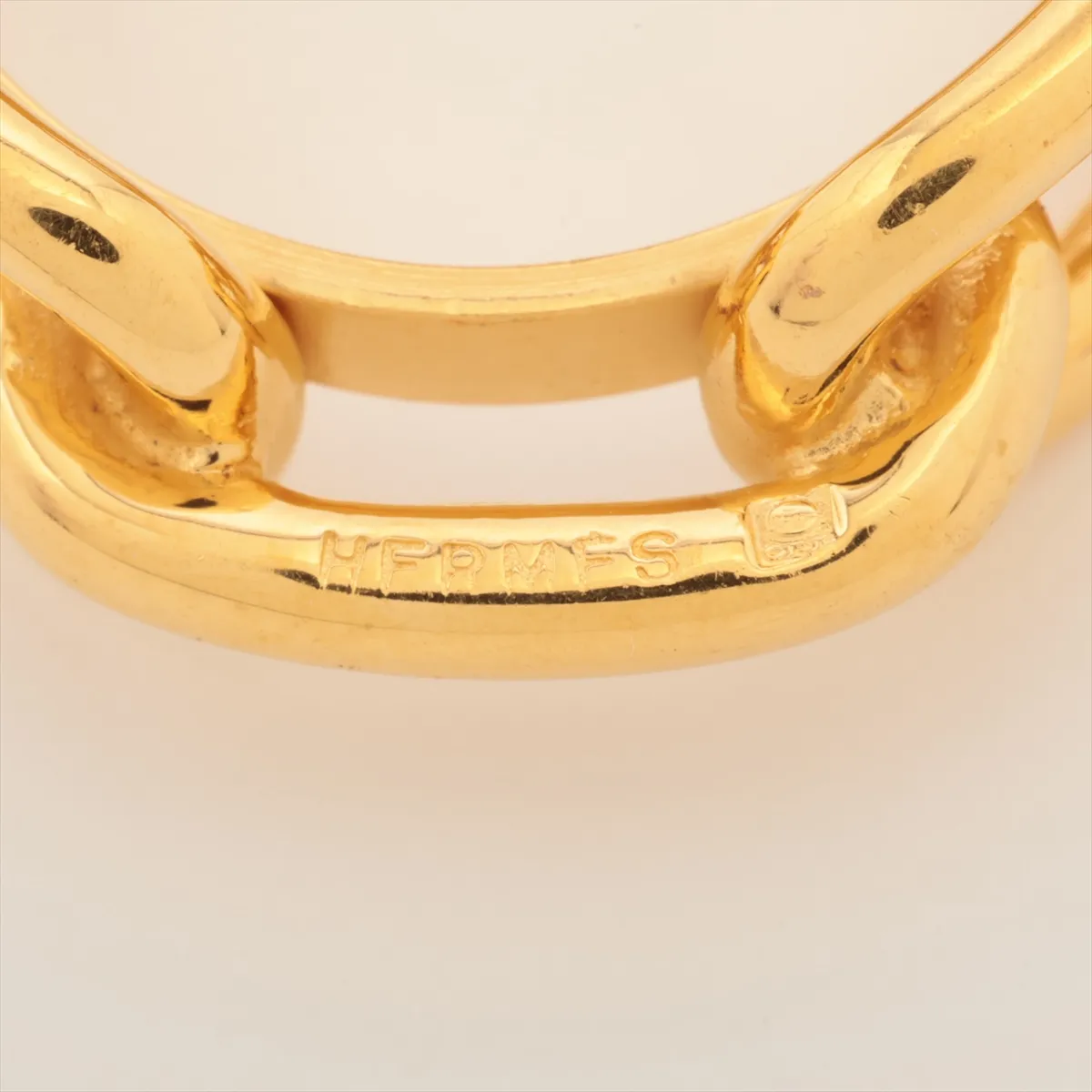 Lucadet Chaine d'Ancre scarf ring, GP gold. — view 3