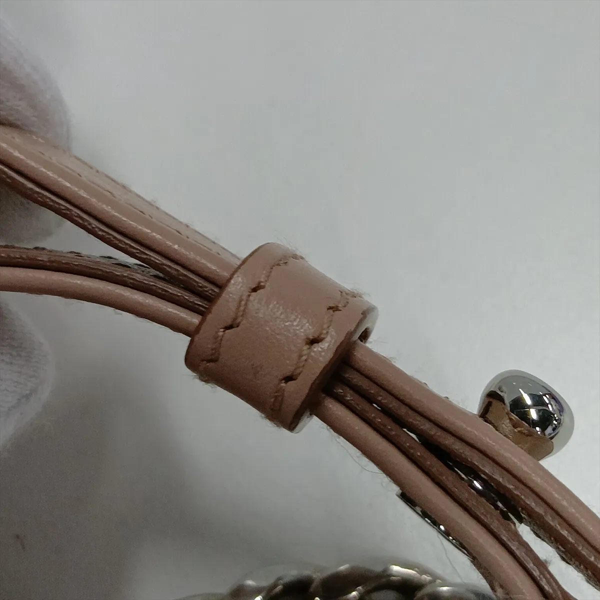 Diagram Leather Chain Shoulder Bag Pink — view 11