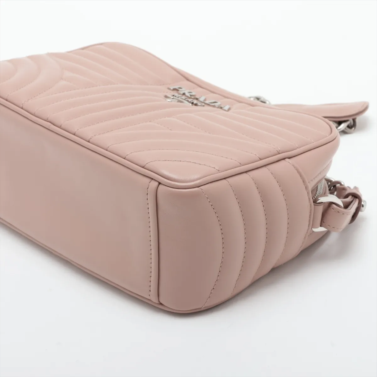 Diagram Leather Chain Shoulder Bag Pink — view 3