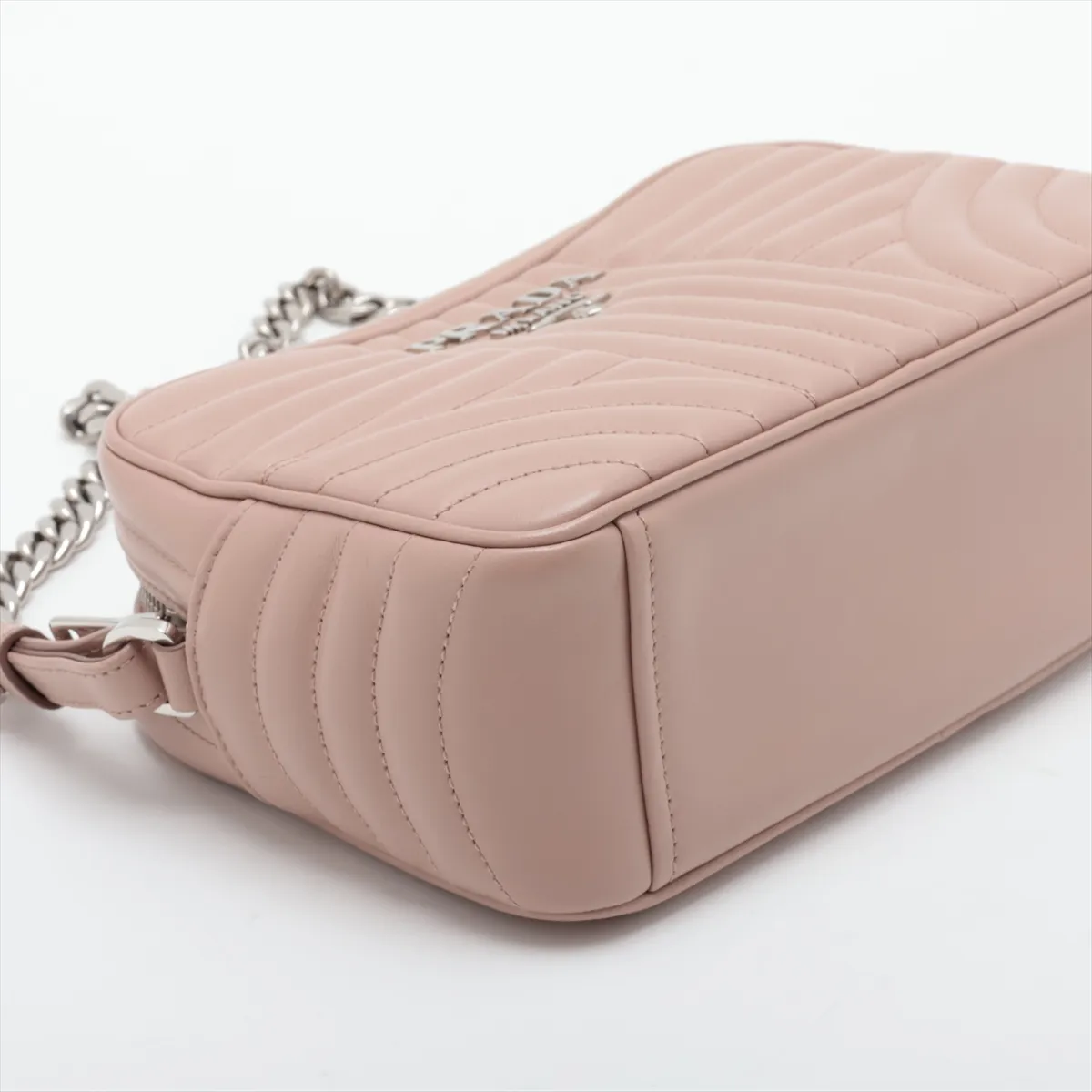 Diagram Leather Chain Shoulder Bag Pink — view 4