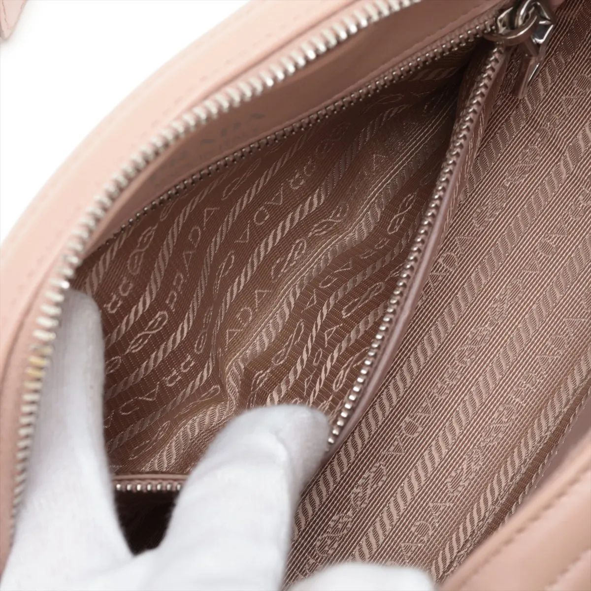 Diagram Leather Chain Shoulder Bag Pink — view 7
