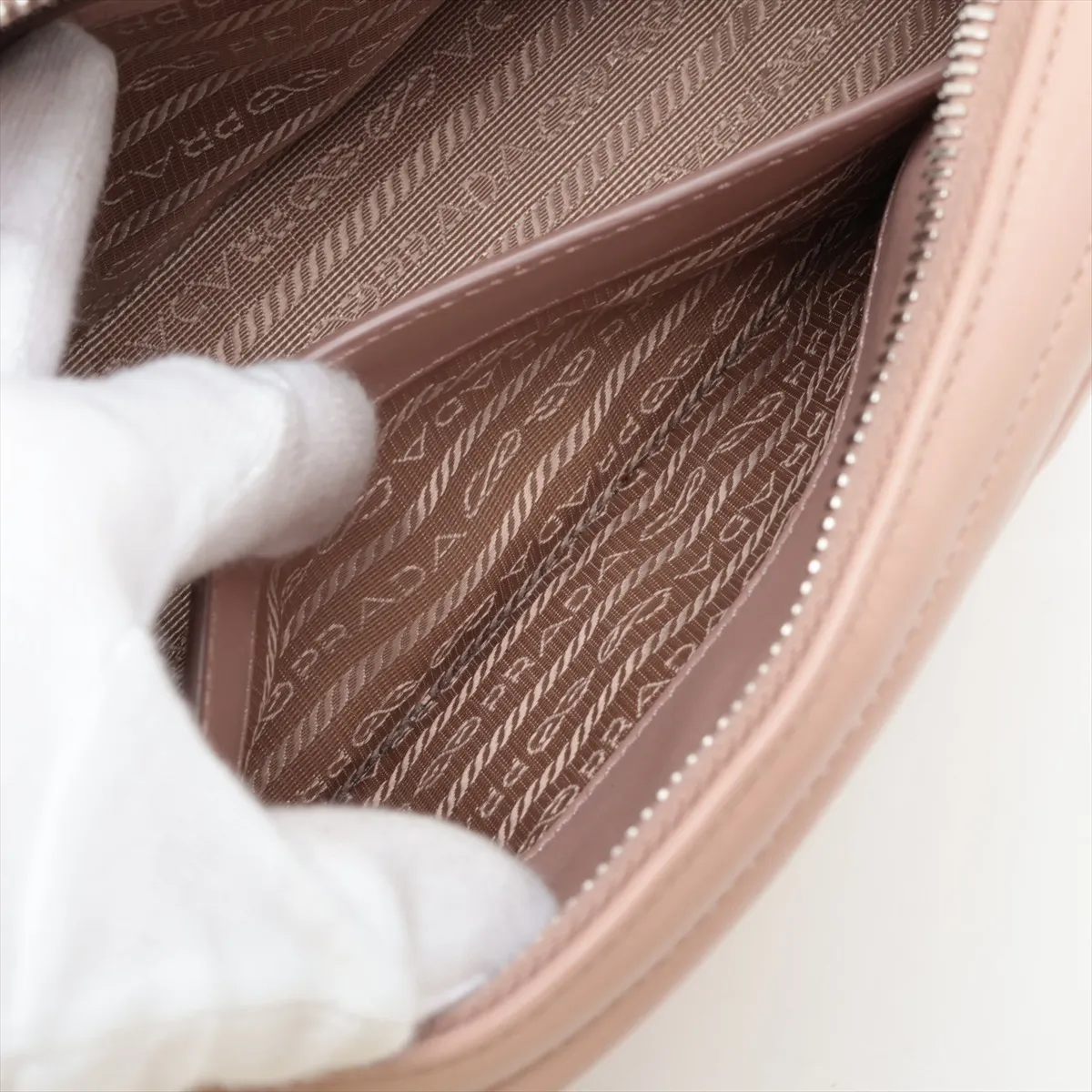 Diagram Leather Chain Shoulder Bag Pink — view 8