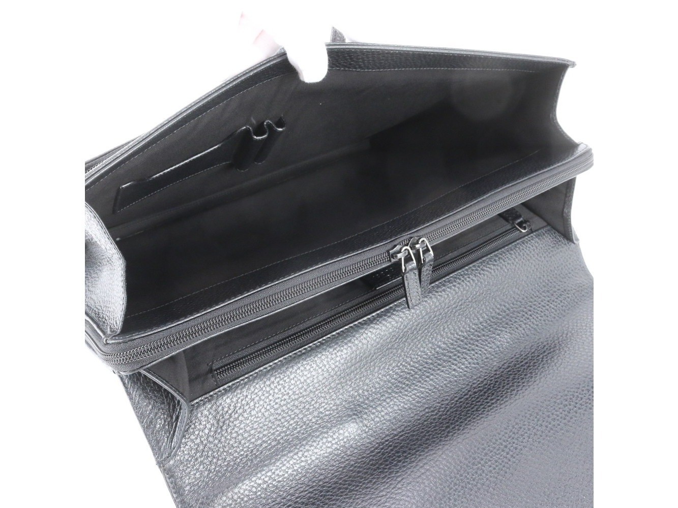 Leather business bag, briefcase, tote bag, for commuting. — view 7