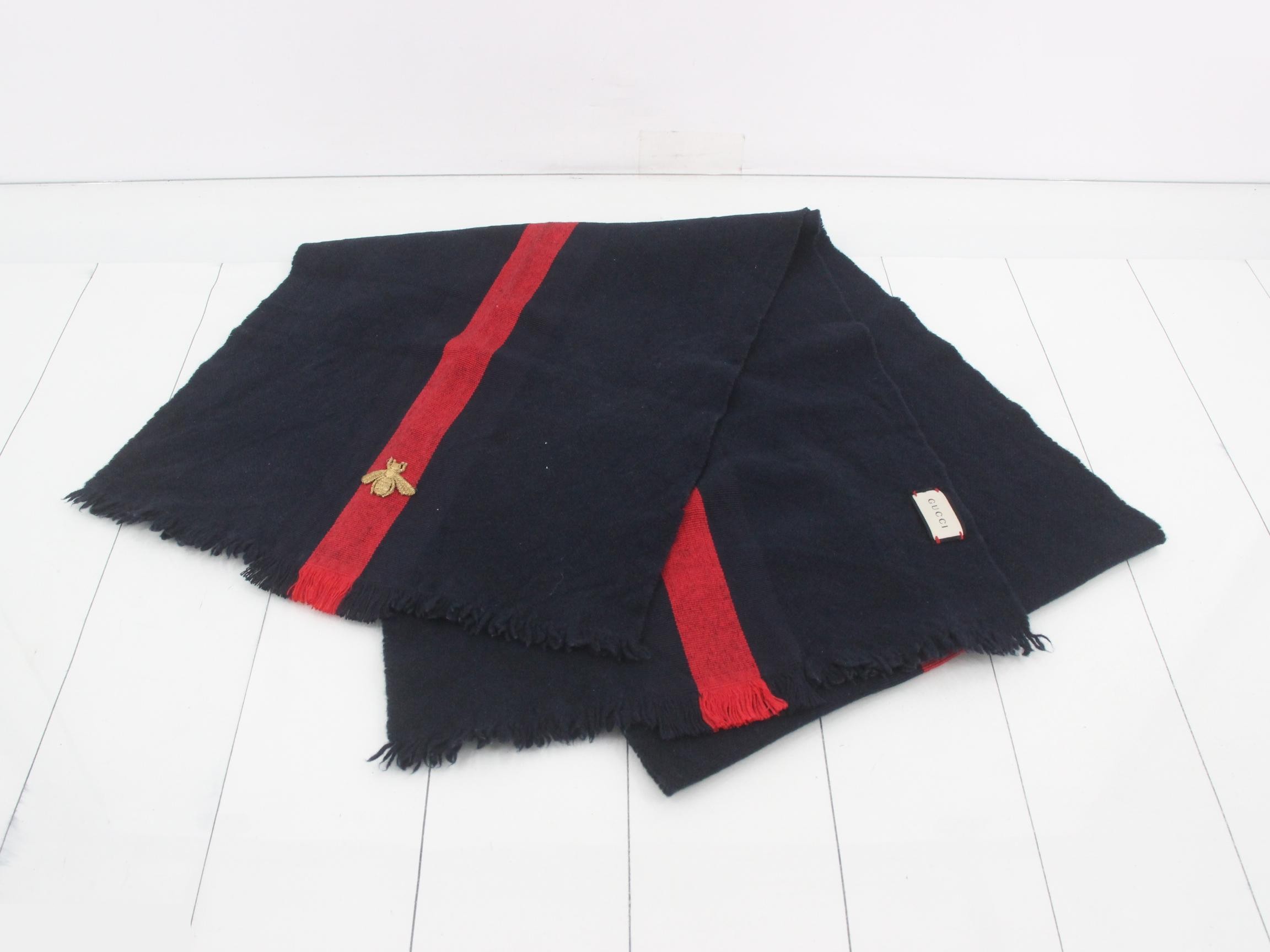 Sherry Scarf, Navy, Red — view 2