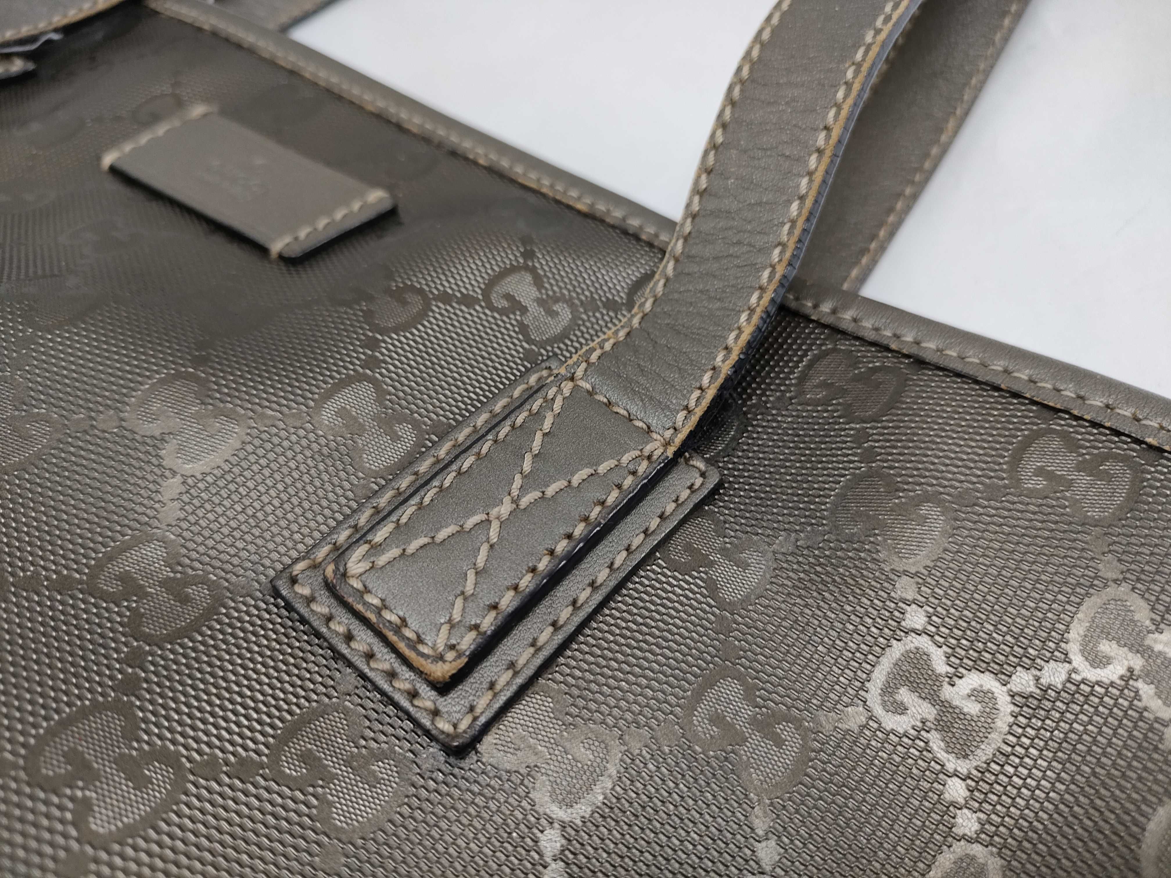 GG Imprime Gucci Tote Bag GG Imprime Gray Gold 211138 Tote Bag — view 5