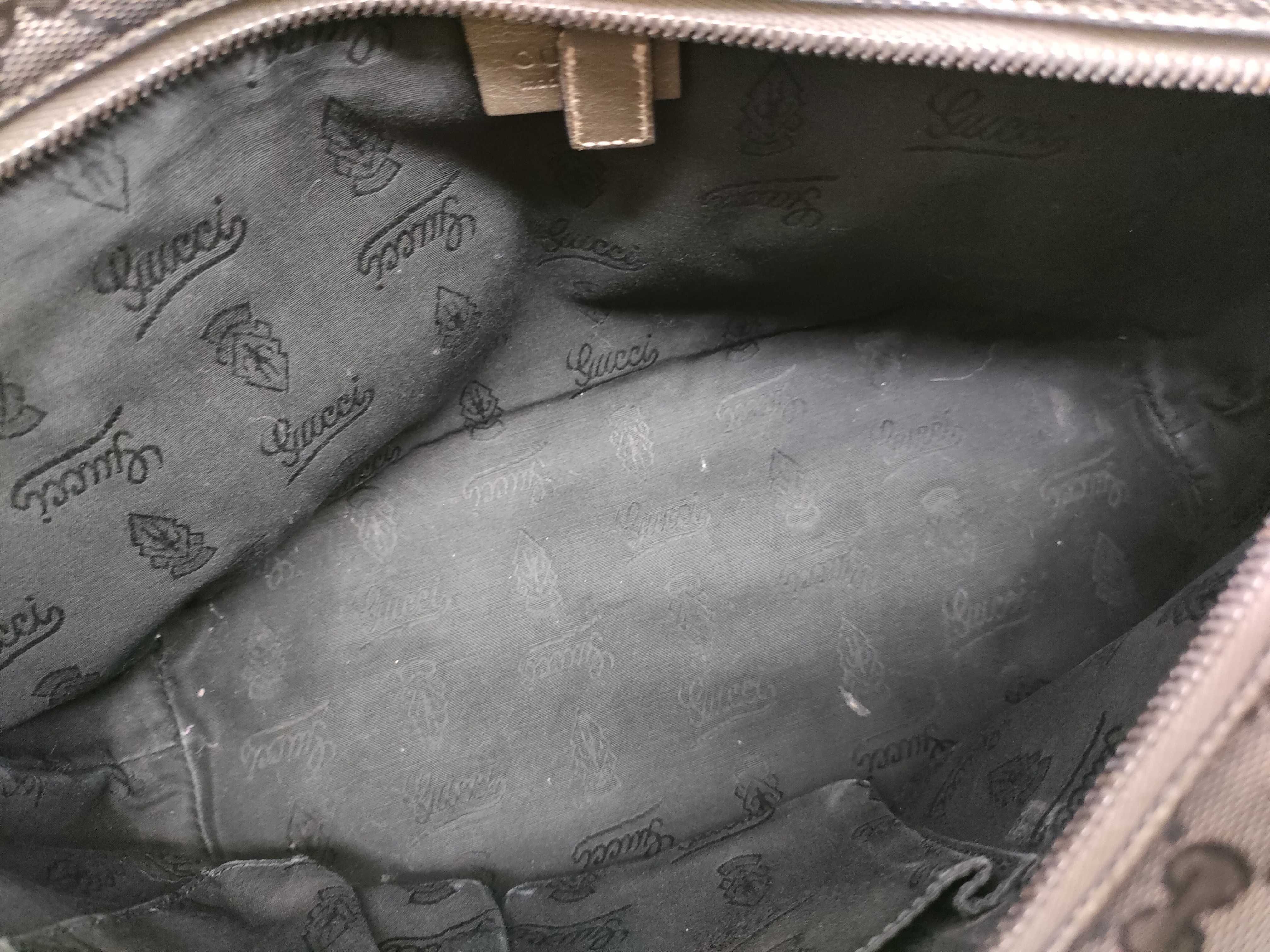 GG Imprime Gucci Tote Bag GG Imprime Gray Gold 211138 Tote Bag — view 10