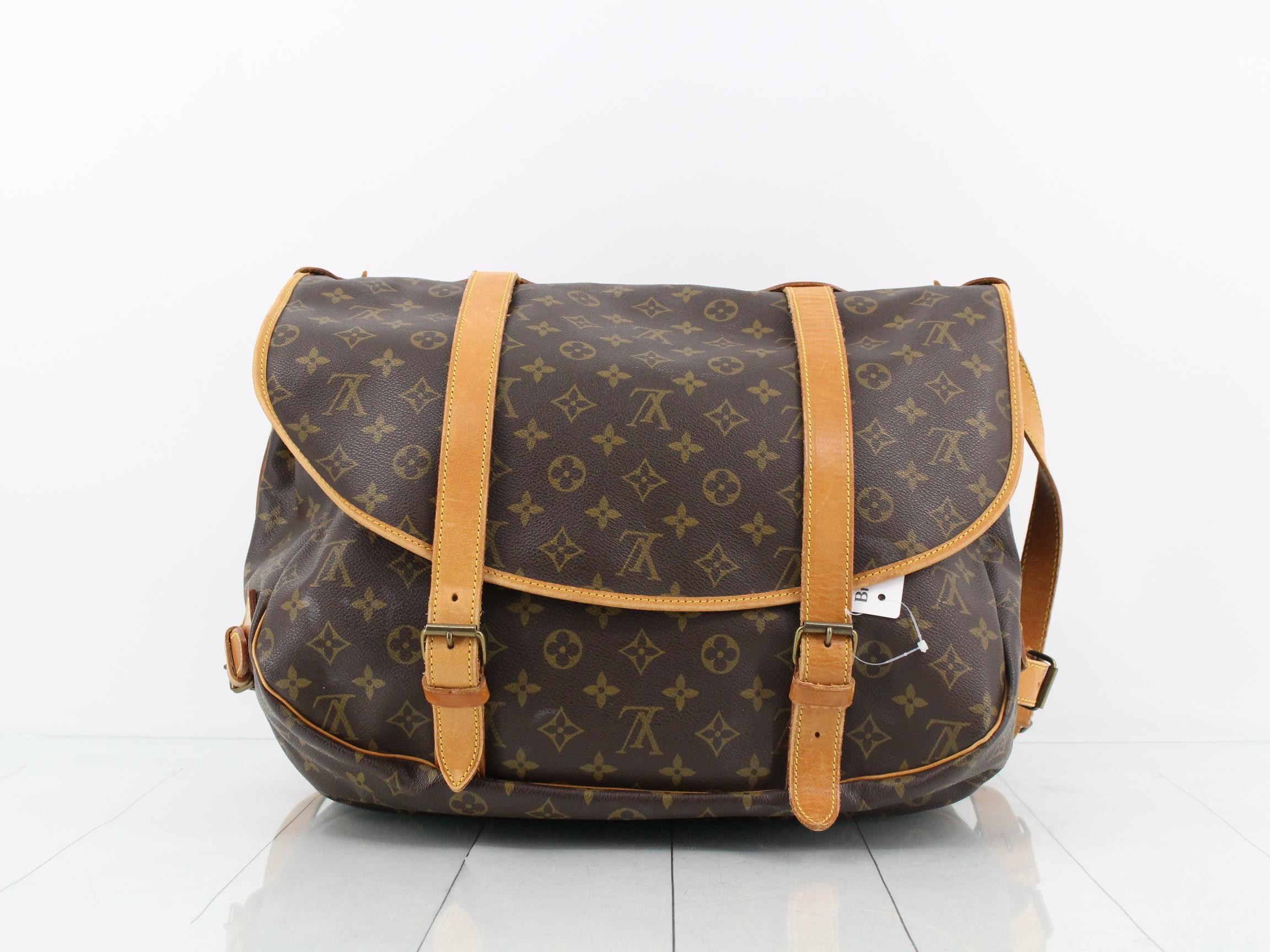 Saumur 43 Monogram Brown Shoulder Bag — view 2